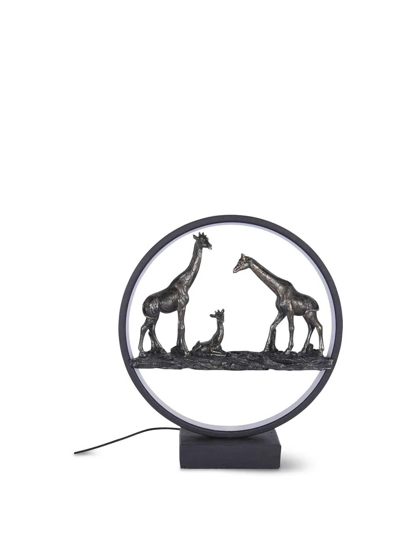 Giraffe Family Light Sculpture LED USB - Bronze image