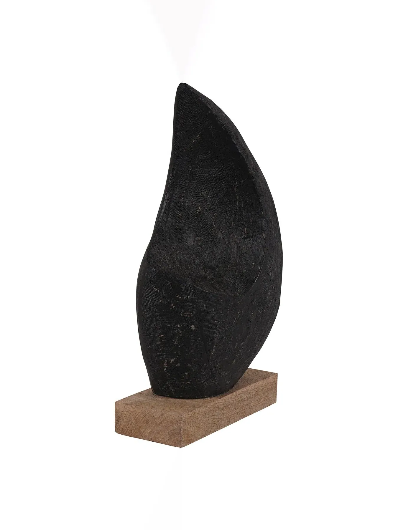 Hand Carved Wood Sculpture - Black, Solid Wood
