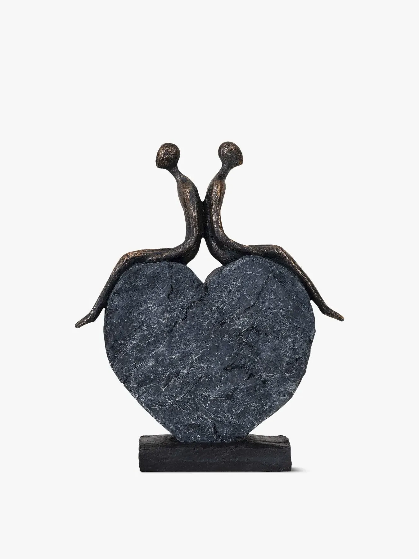 Heart Sculpture Decorative Piece - Bronze image
