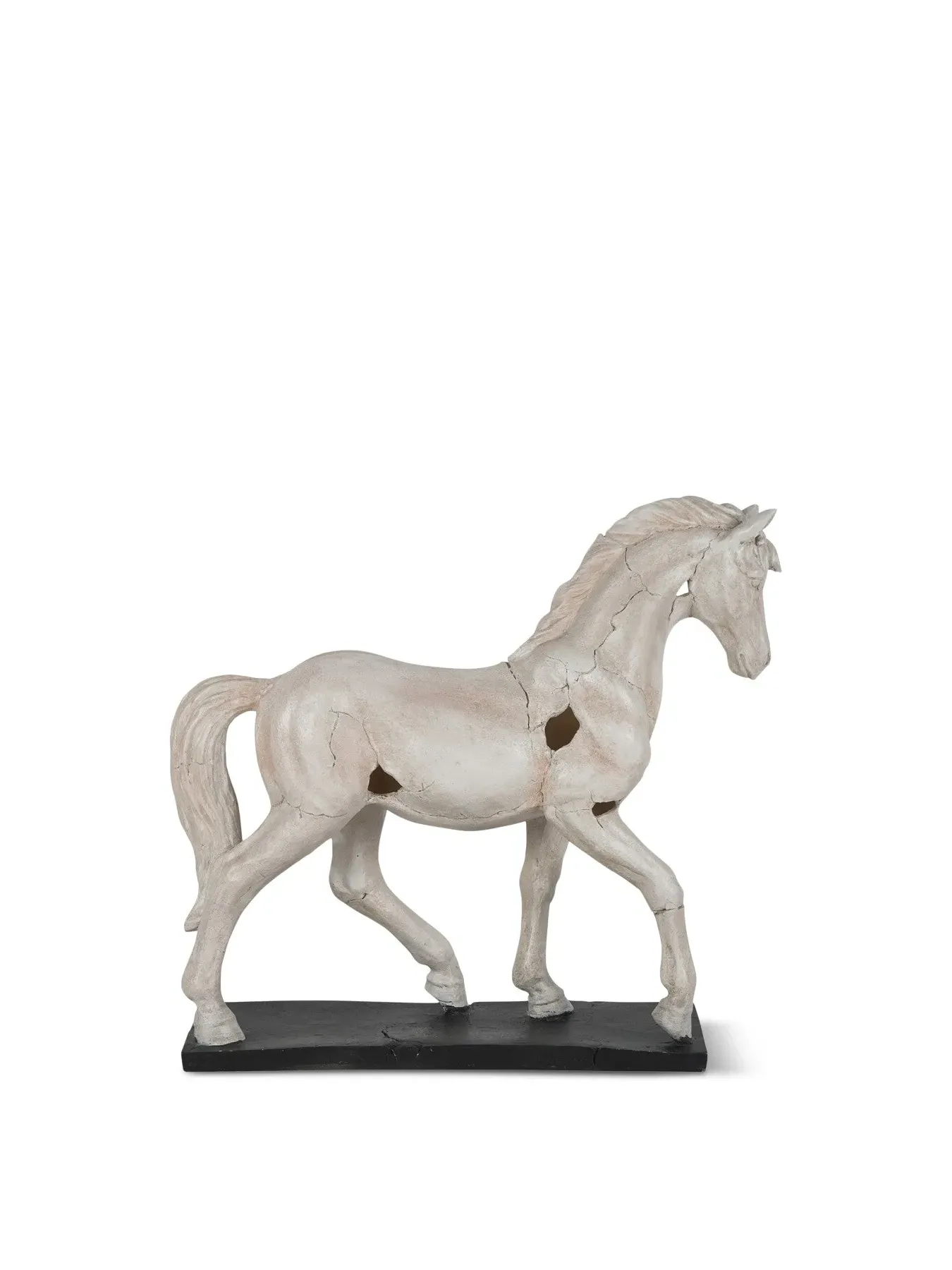 Horse Aged Sculpture - White image