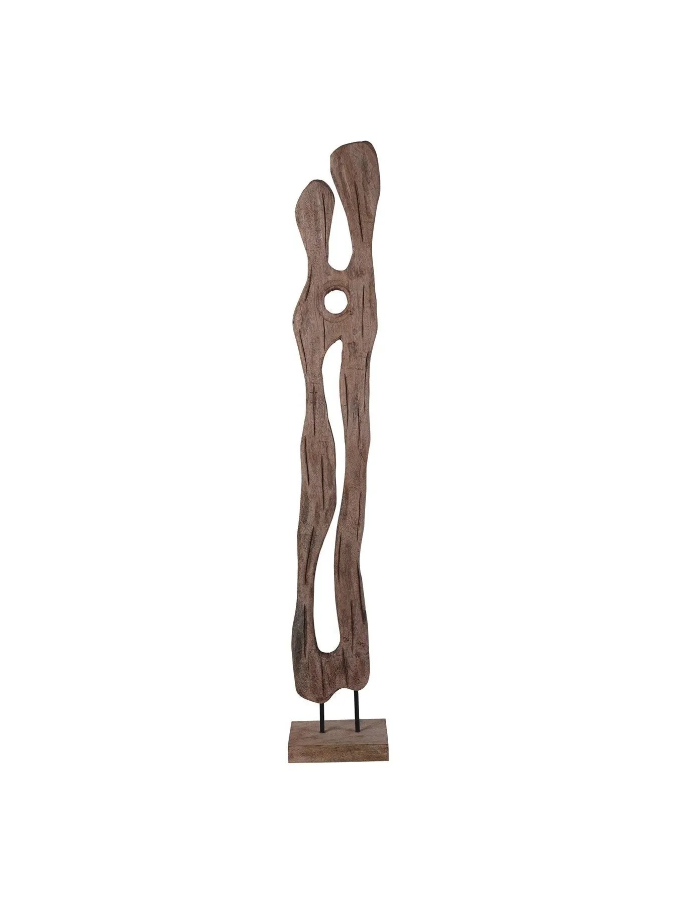 Large Carved Wood Sculpture - Natural
