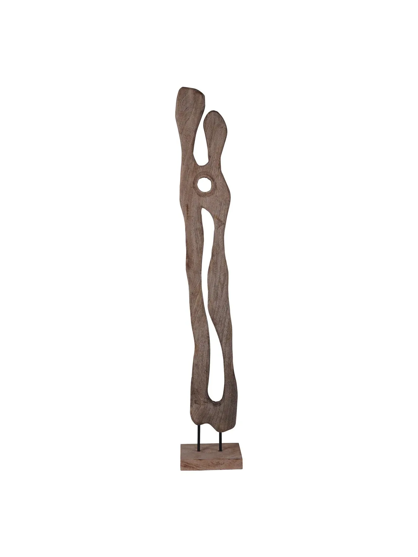 Large Carved Wood Sculpture - Natural