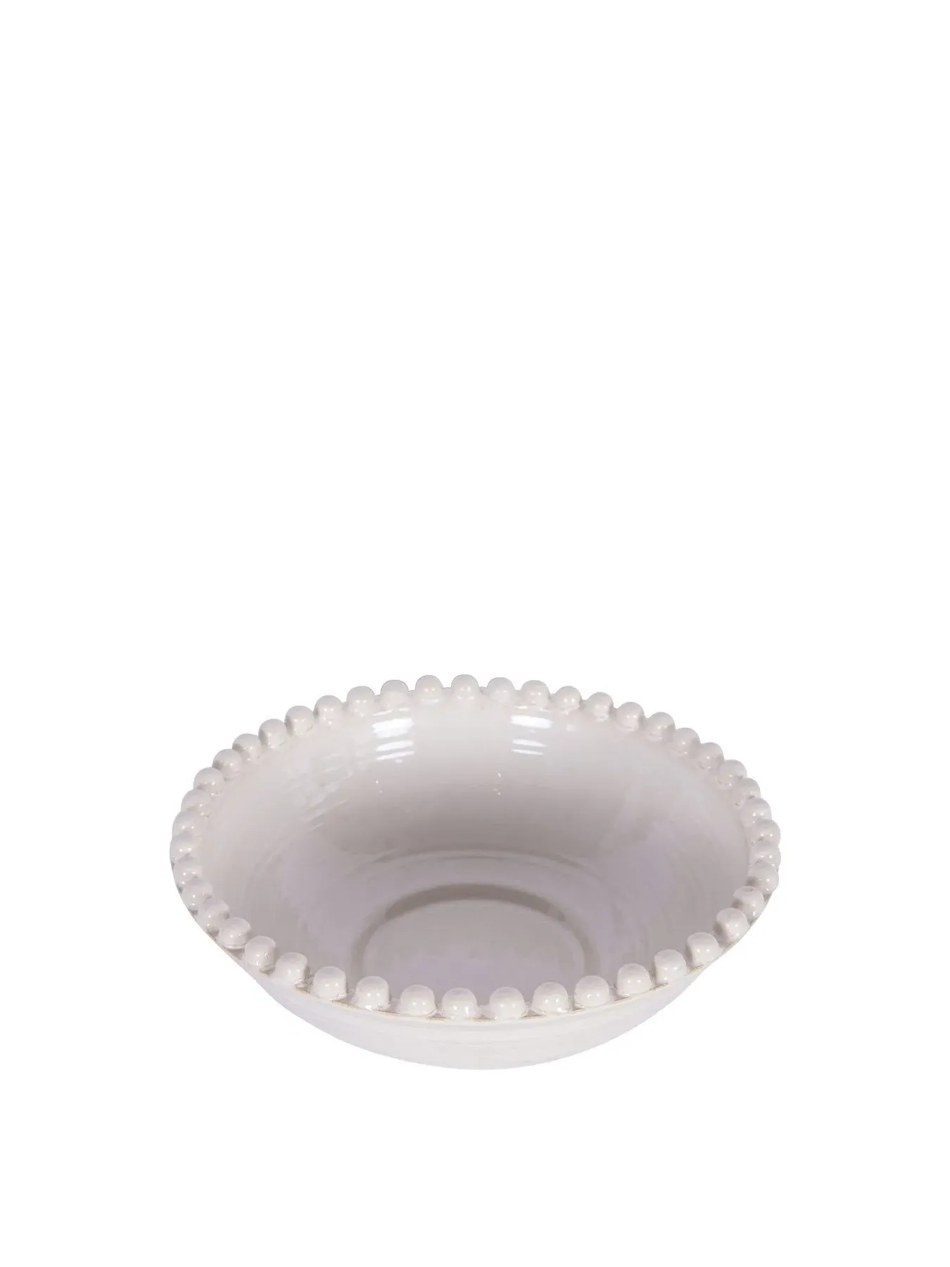 Large Ceramic Bowl Reactive Glaze - Cream