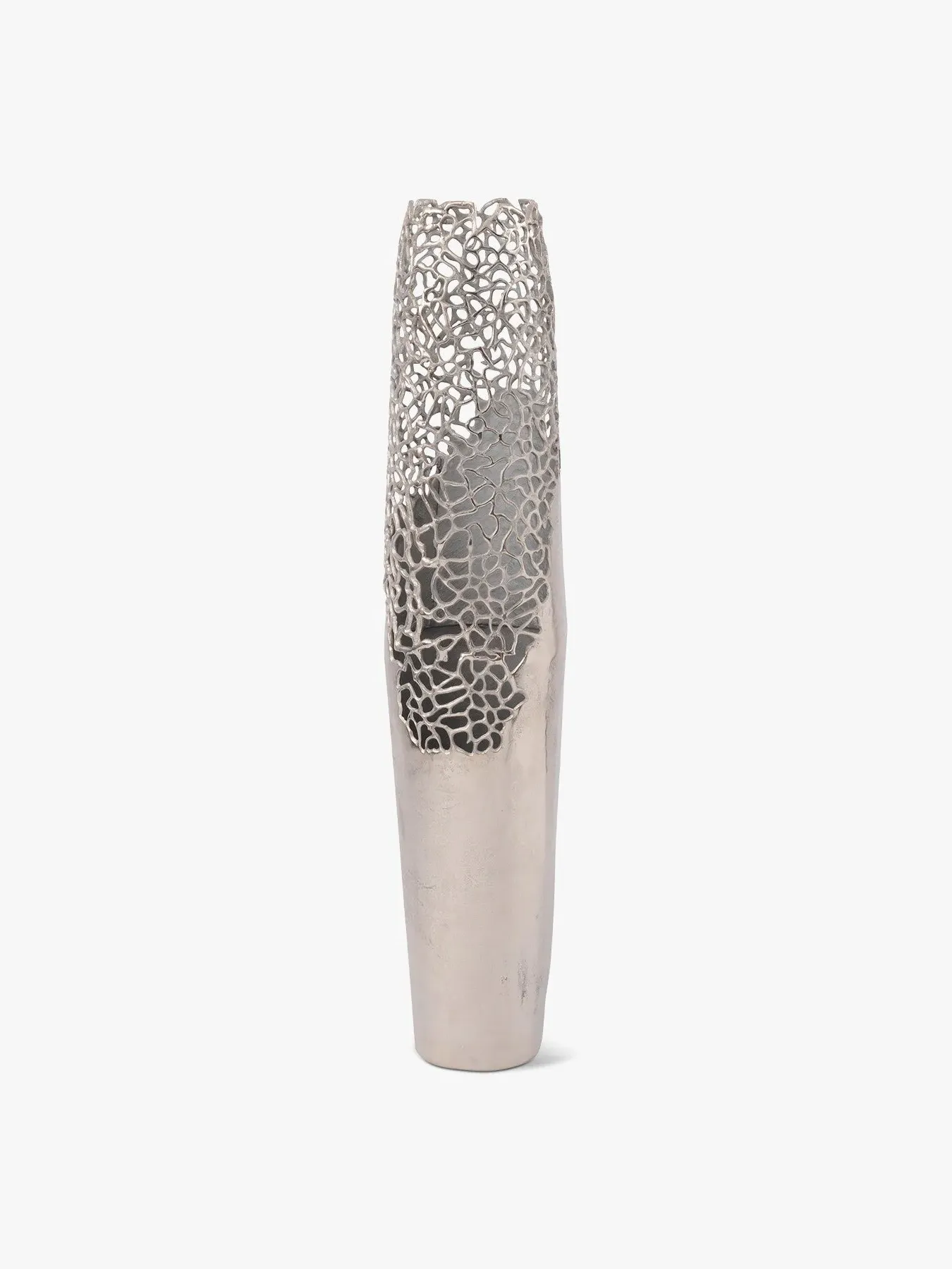 Large Coral Vase - Silver image