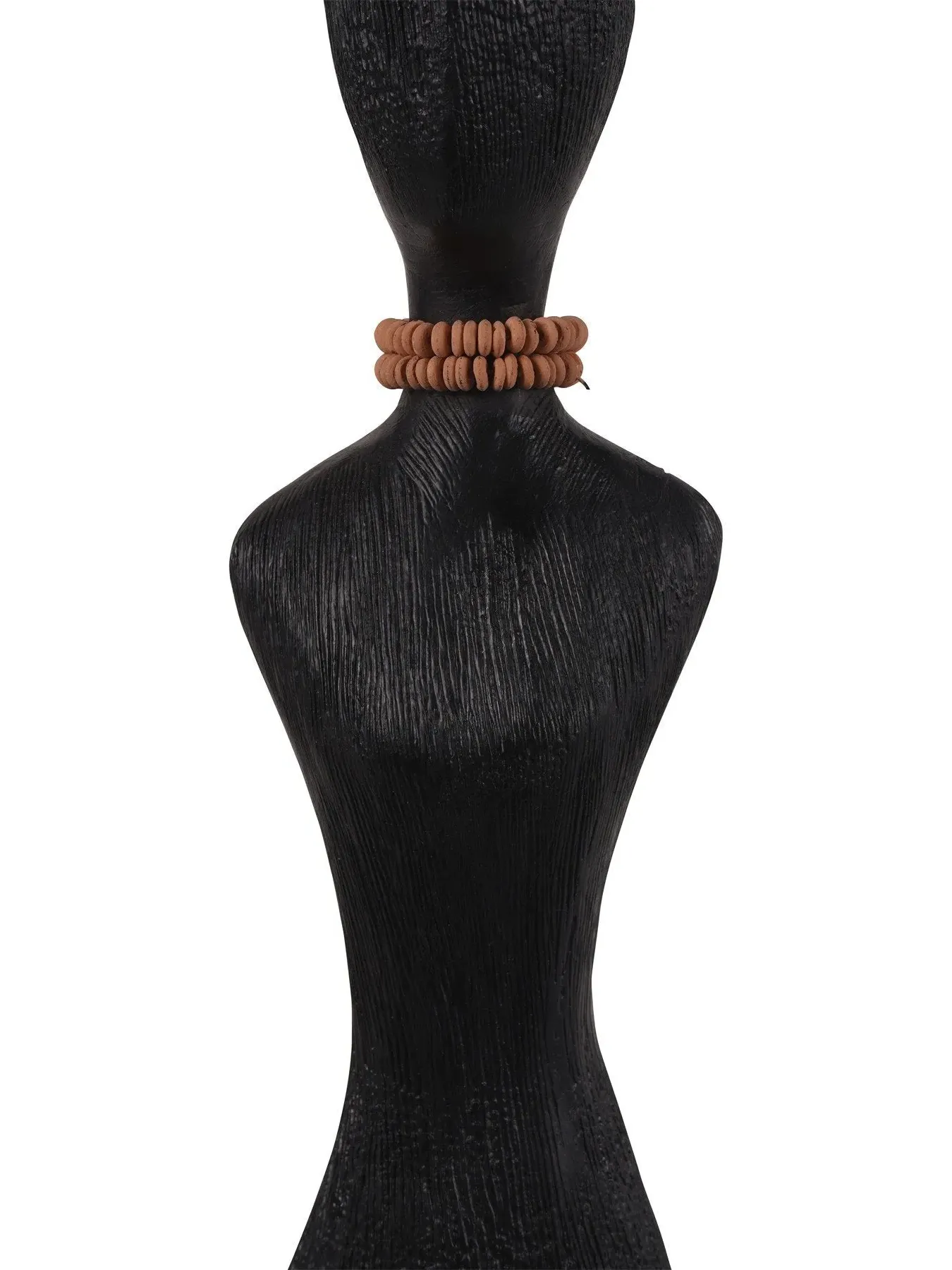 Large Female Sculpture with Necklace - Black