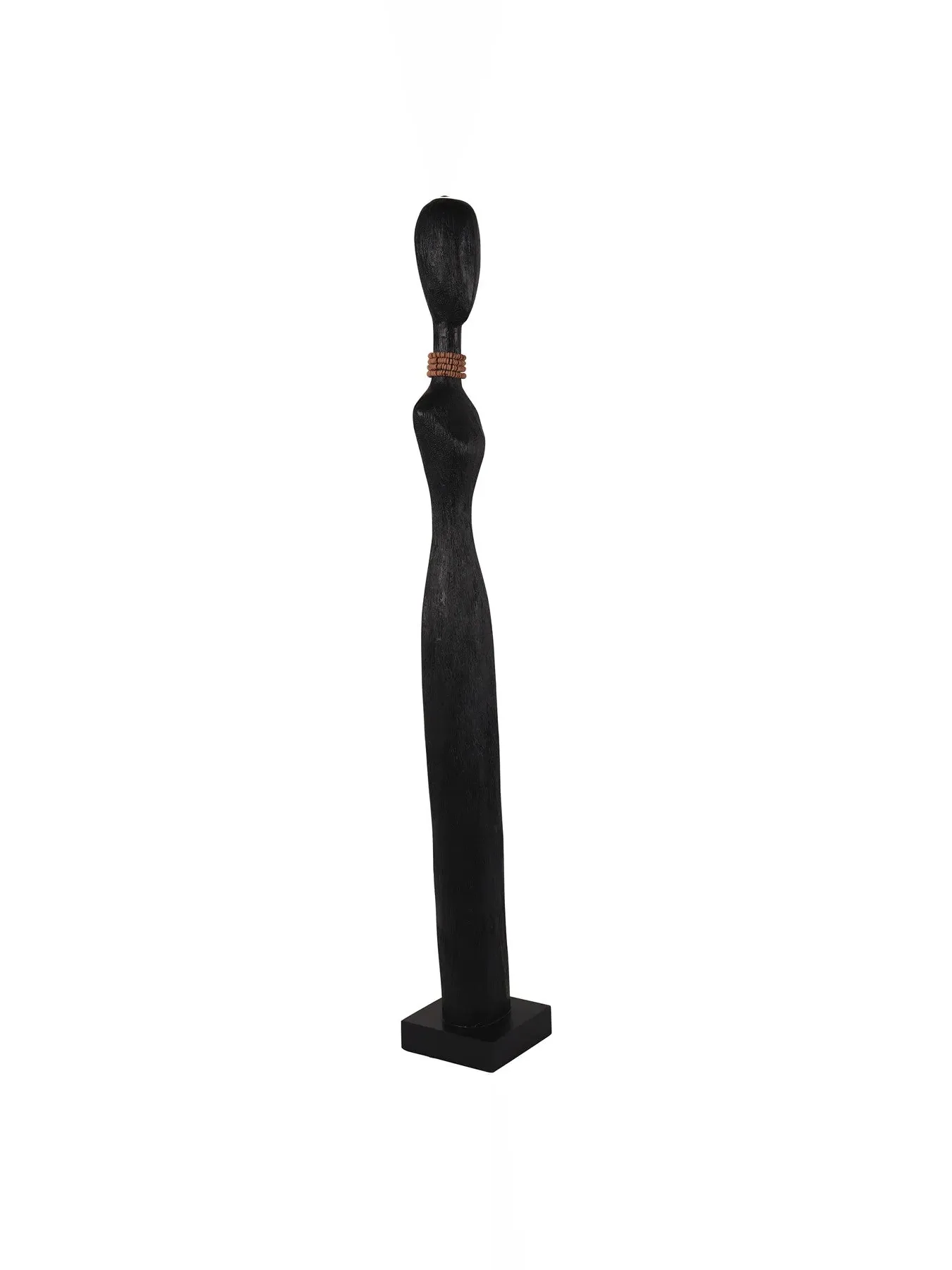 Large Female Sculpture with Necklace - Black