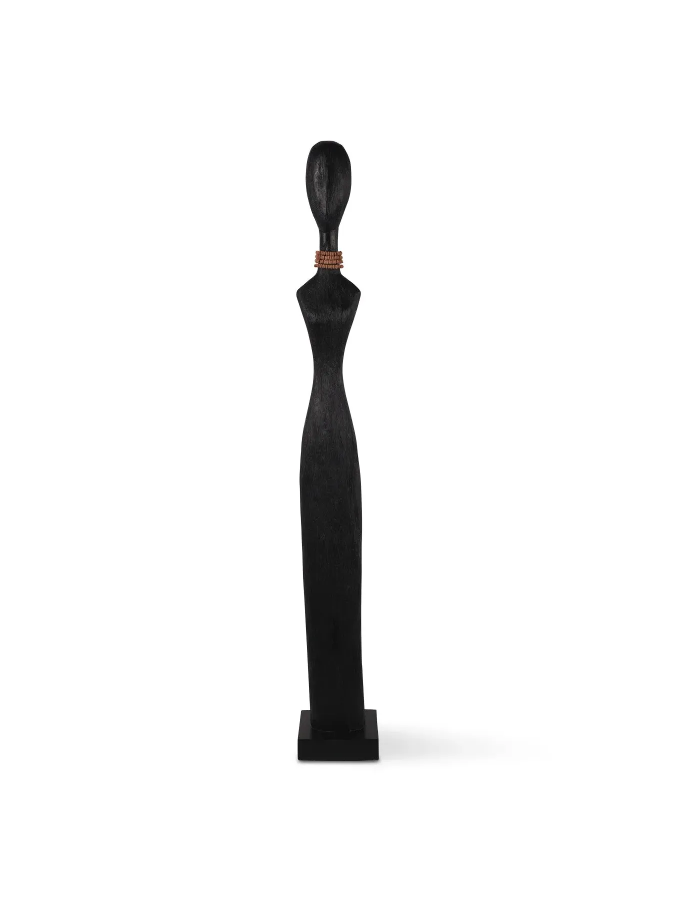 Large Female Sculpture with Necklace - Black image