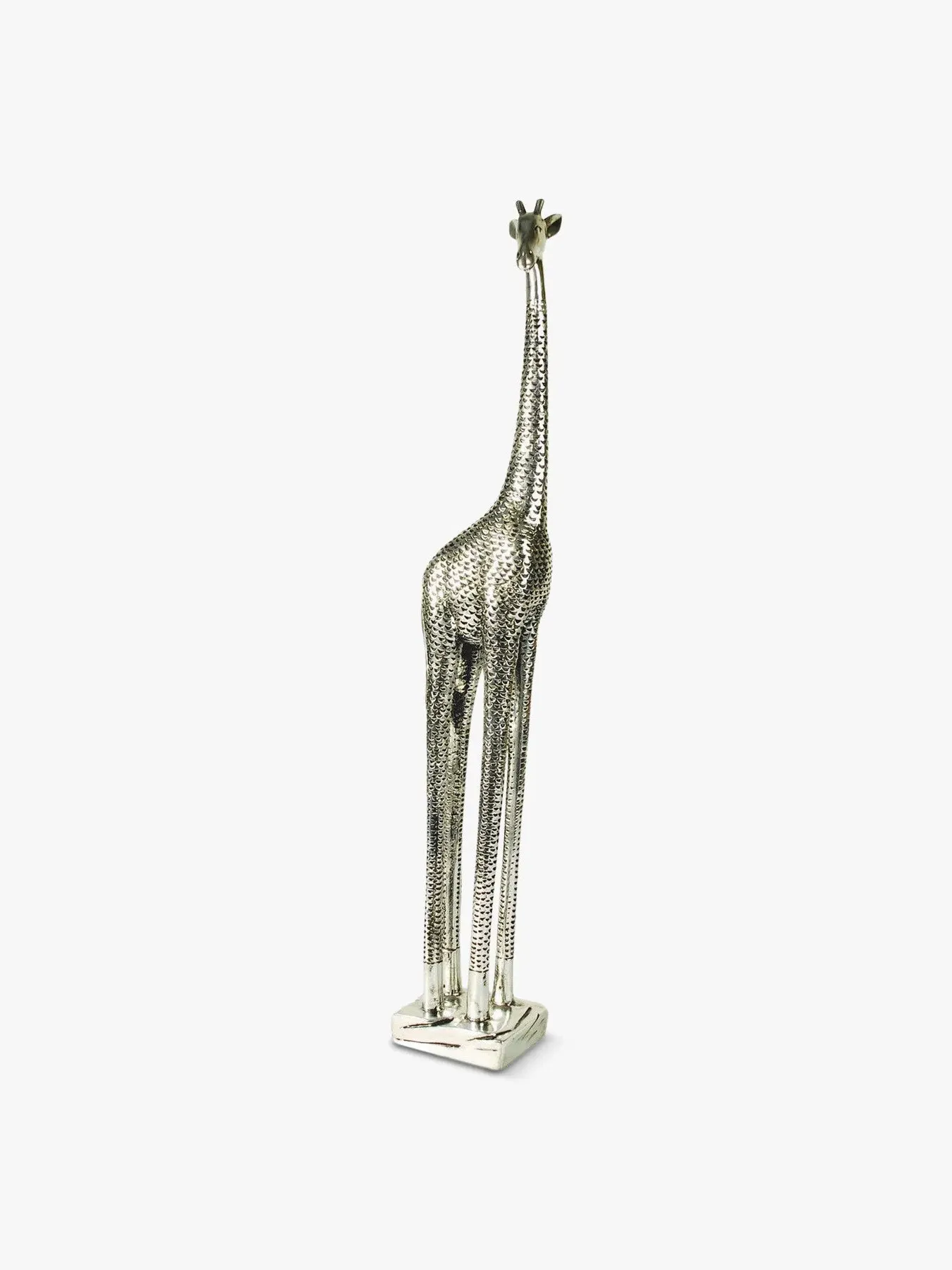 Large Giraffe Sculpture - Silver, Resin image