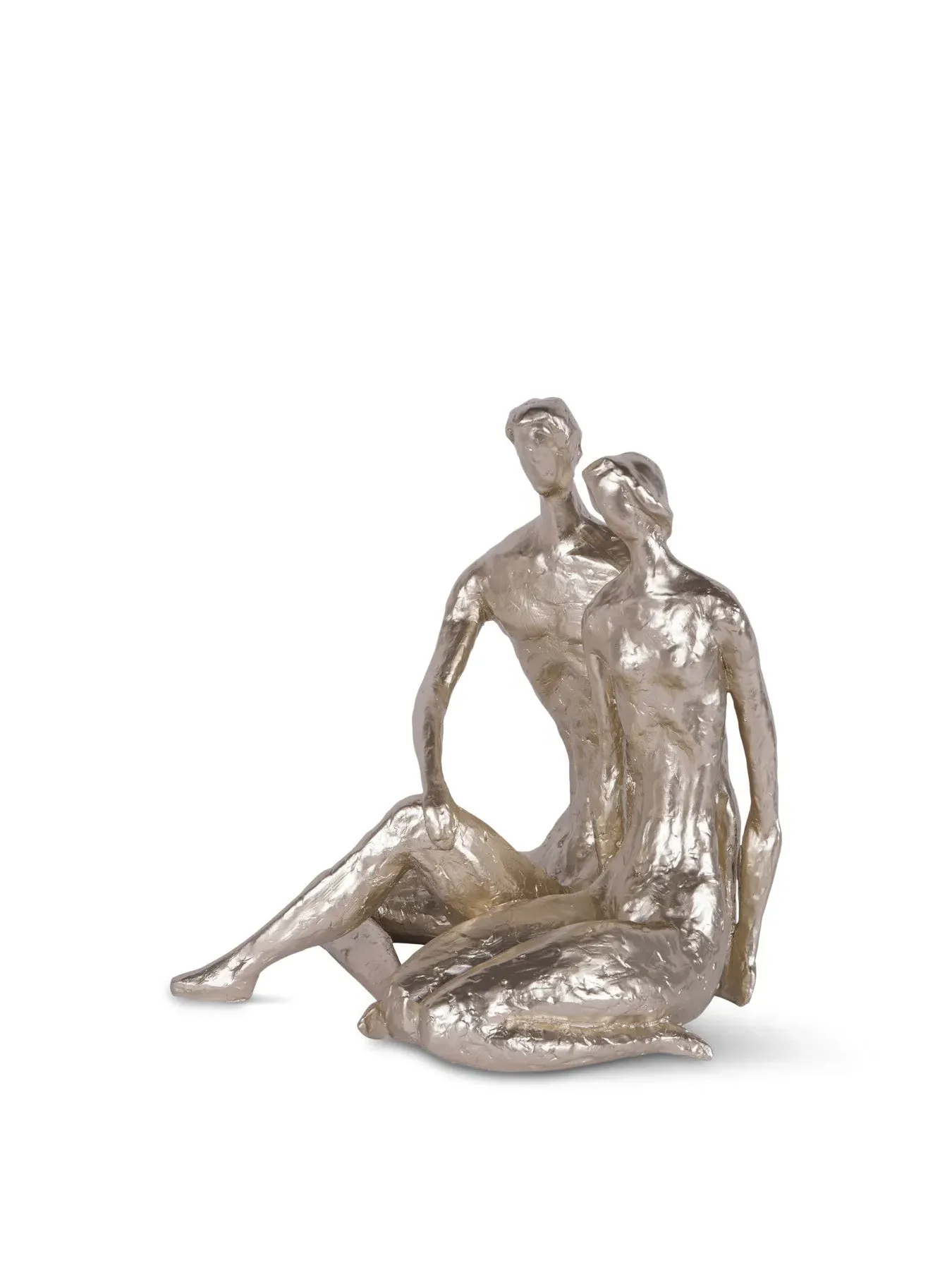 Large Loving Couple Sculpture - Bronze image