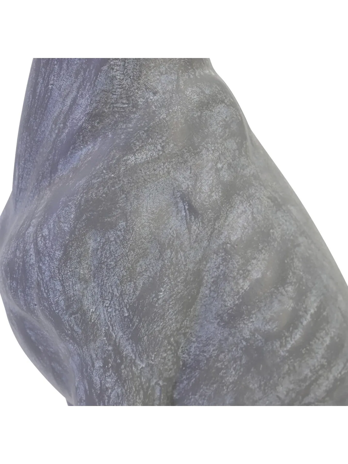 Large Sitting Dog Sculpture - Grey