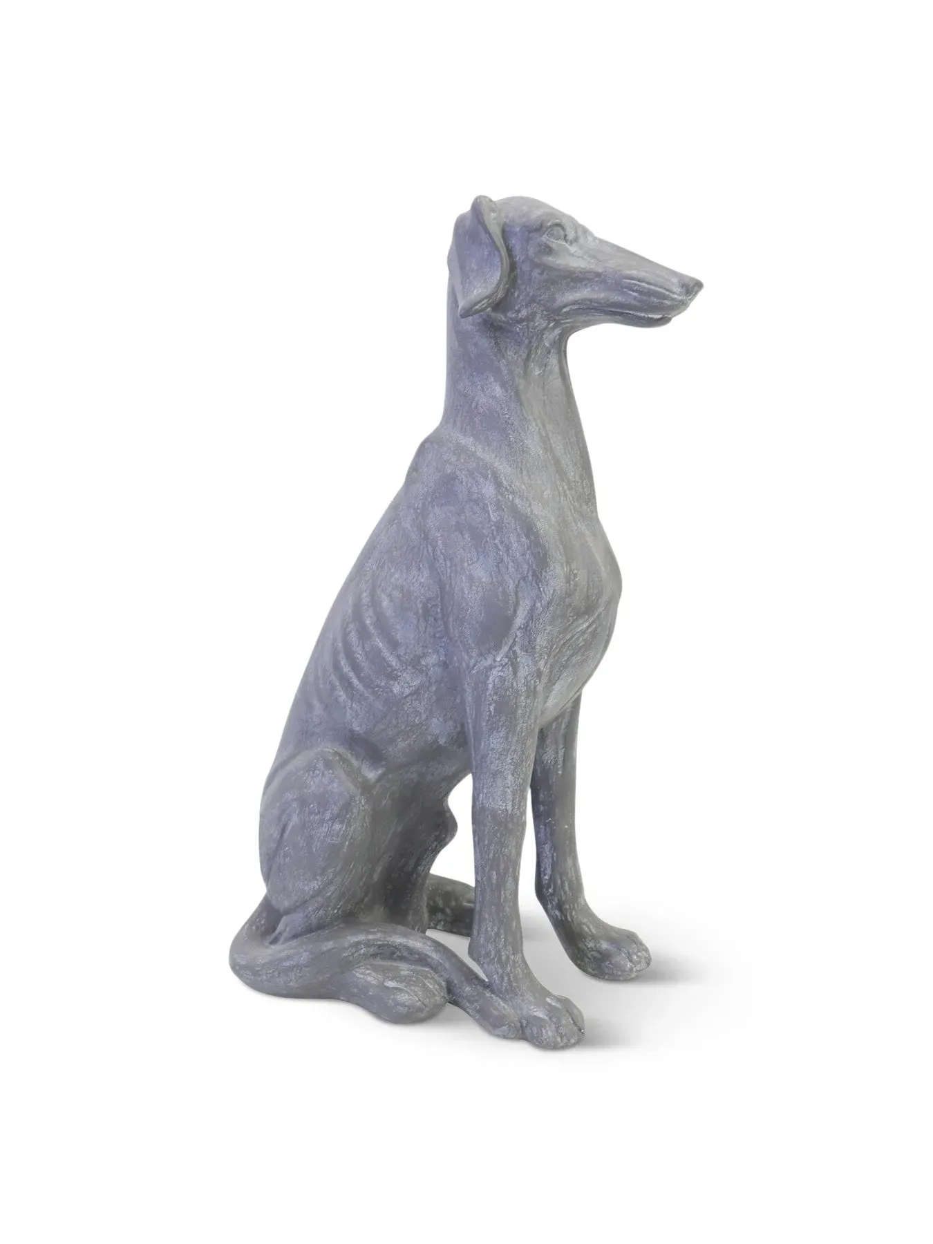 Large Sitting Dog Sculpture - Grey image