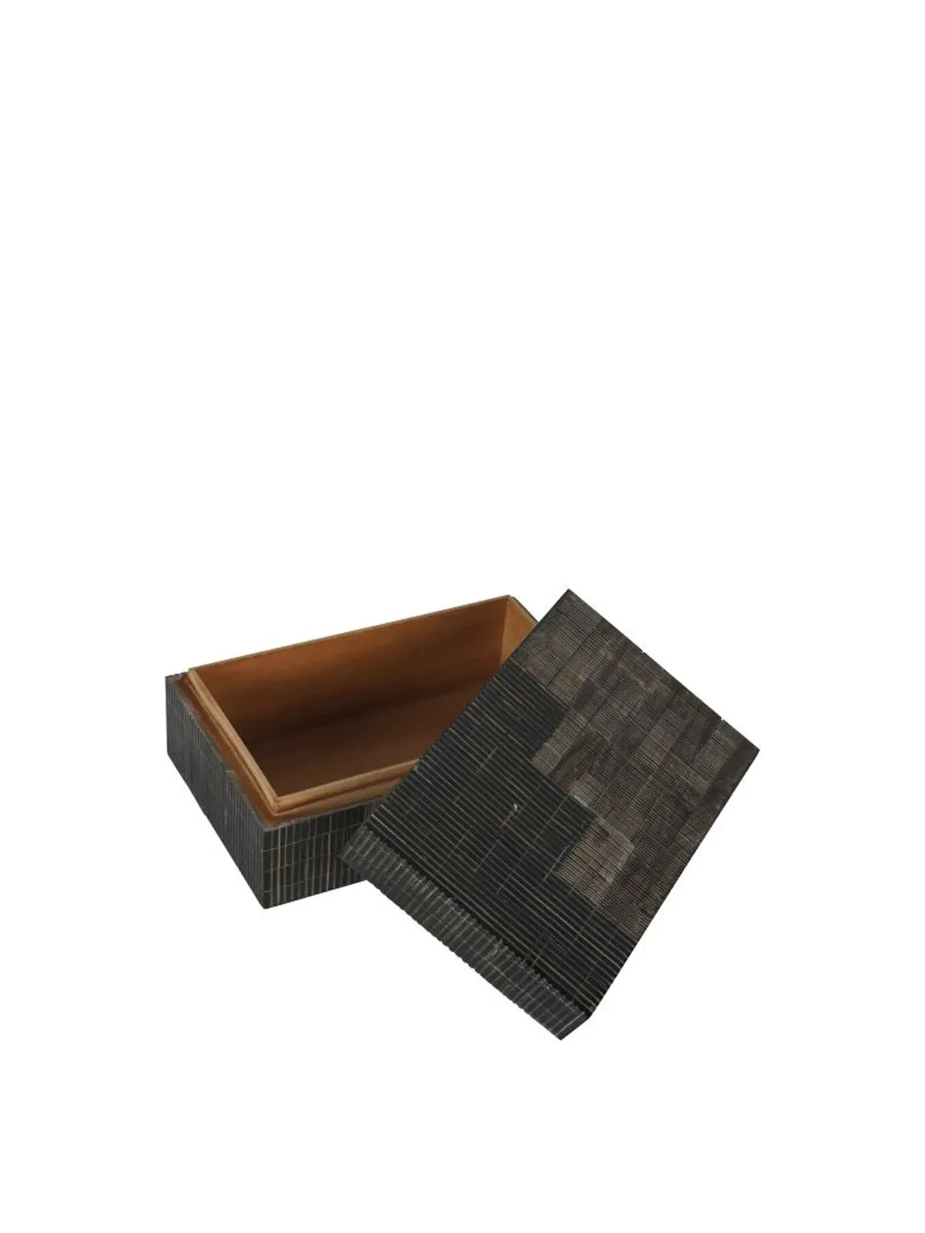 Large Storage Box with Textured Inlay - Grey