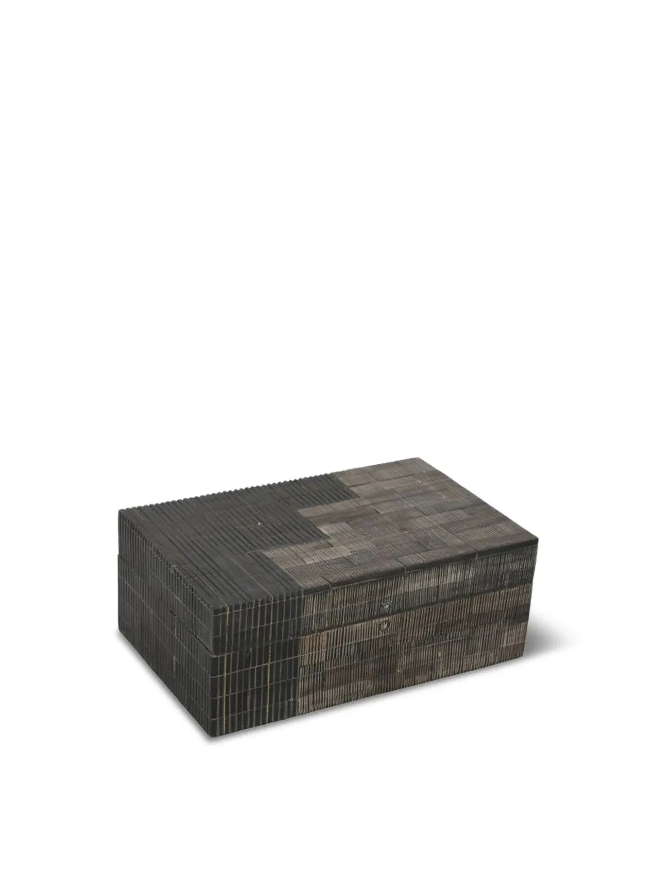 Large Storage Box with Textured Inlay - Grey image