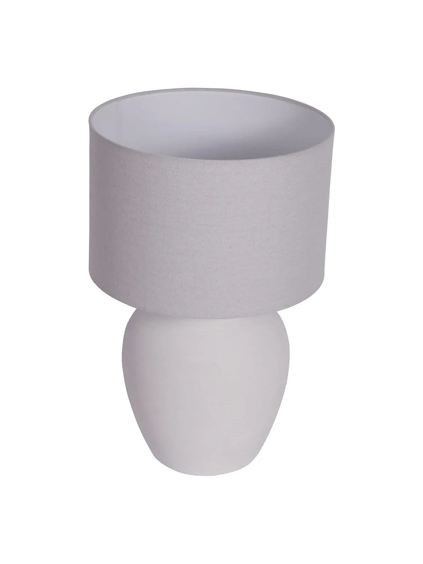 Large Table Lamp with Shade - White, Ceramic