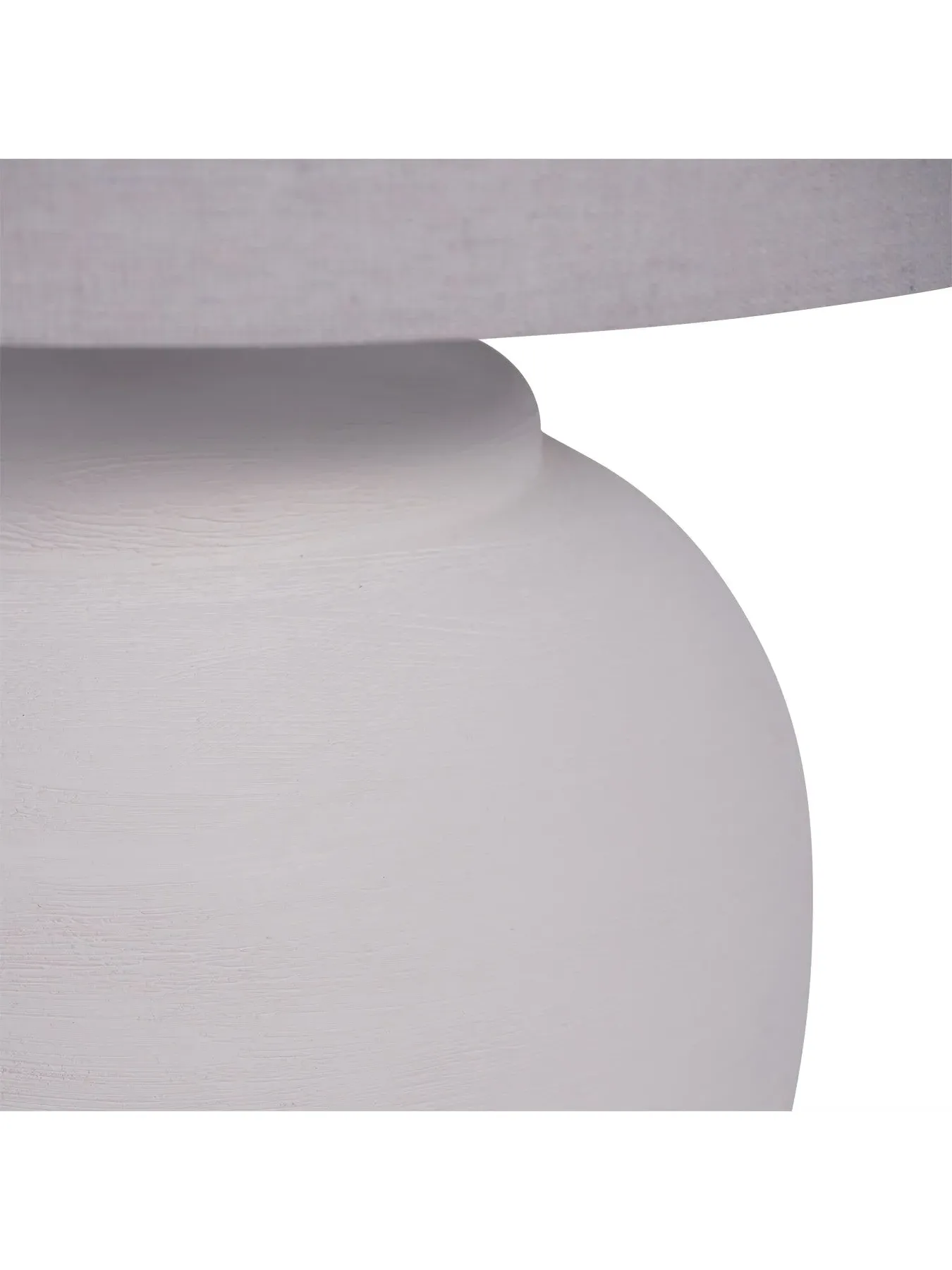 Large Table Lamp with Shade - White, Ceramic