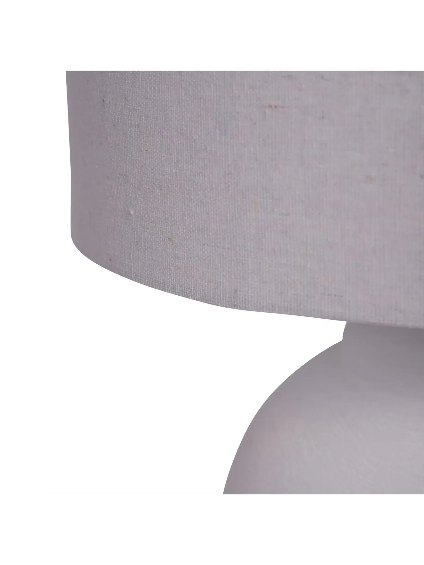 Large Table Lamp with Shade - White, Ceramic