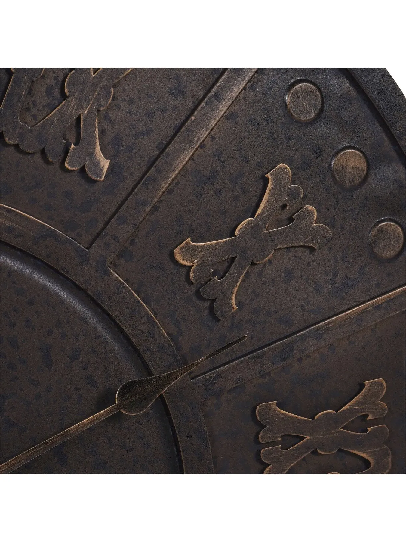 Large Wall Clock - Antique Black, Metal