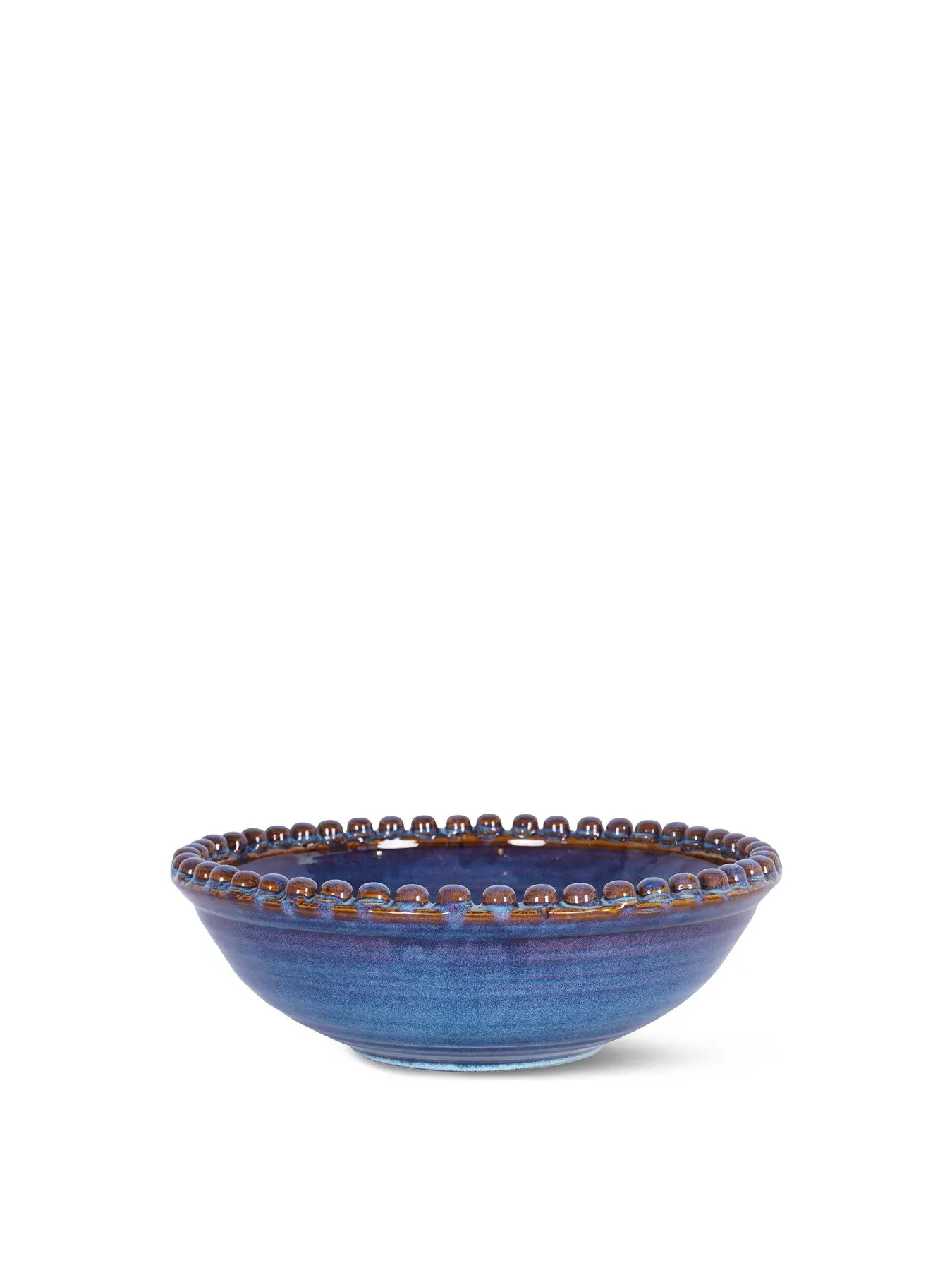 Mediterranean Ceramic Bowl - Blue, Reactive Glaze image