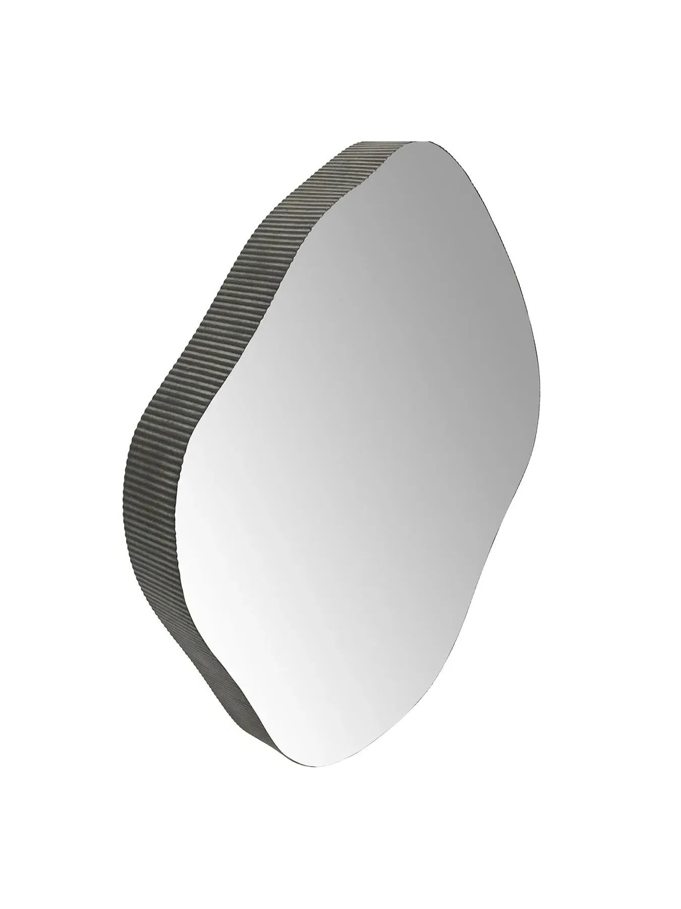 Medium Framed Mirror - Brown, Oak Wood