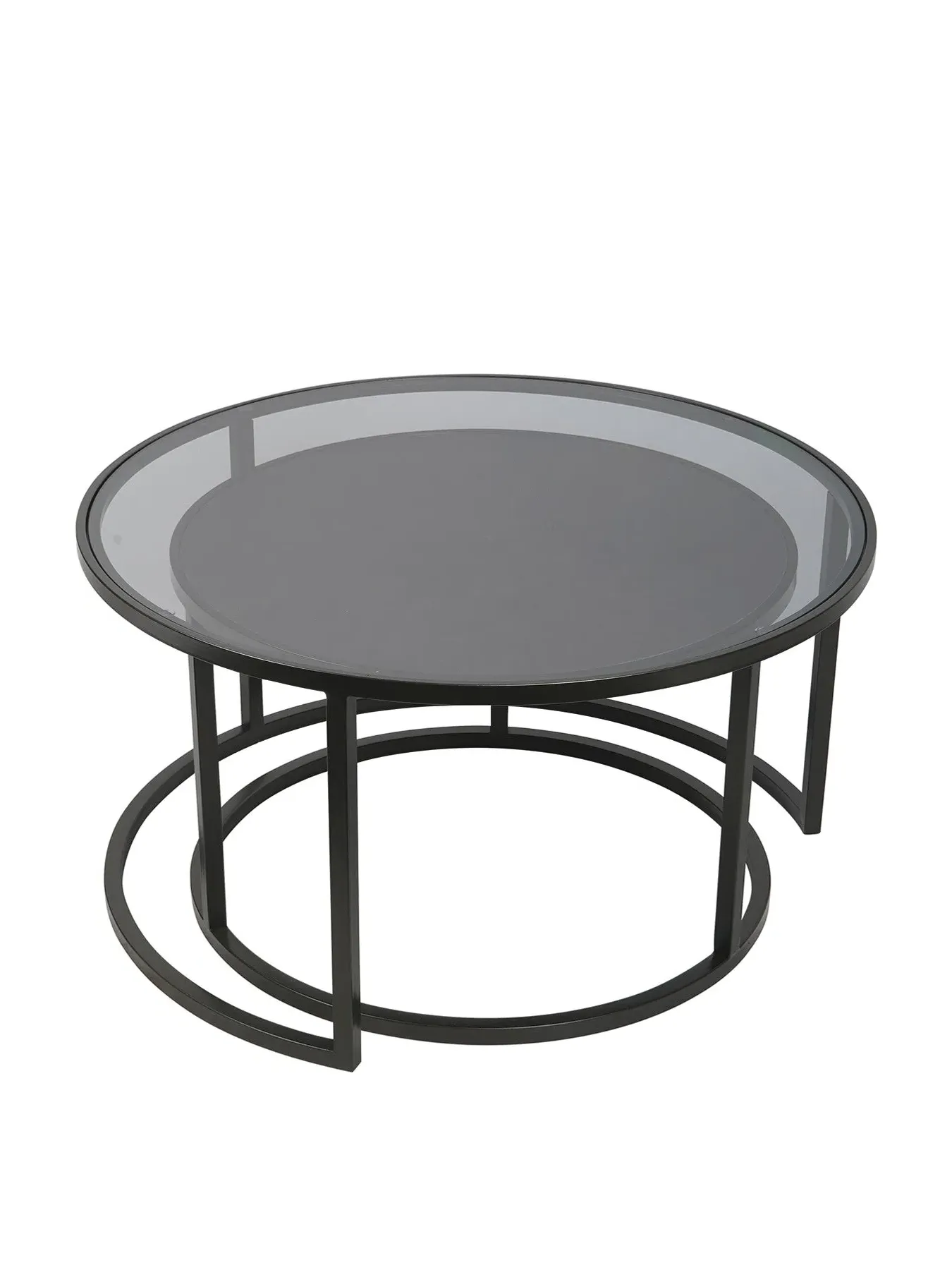 Nesting Coffee Tables Set of 2 - Black