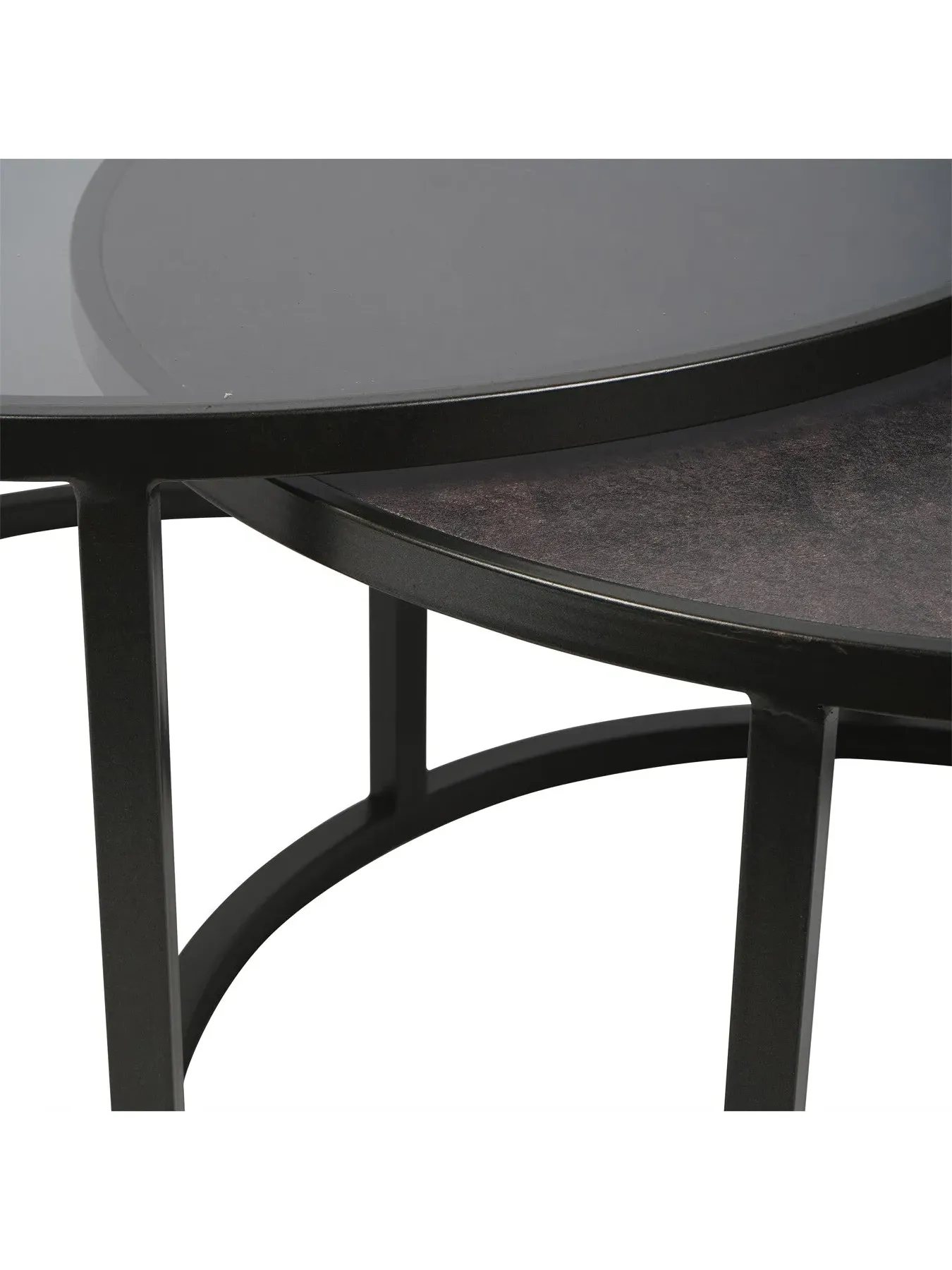 Nesting Coffee Tables Set of 2 - Black