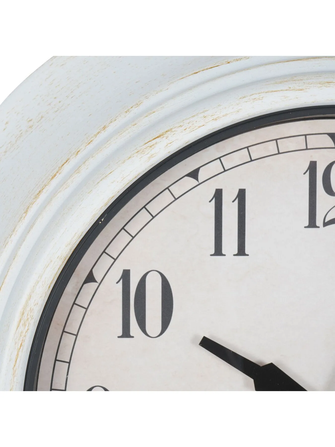 Outdoor Metal Clock with Weather Display - White