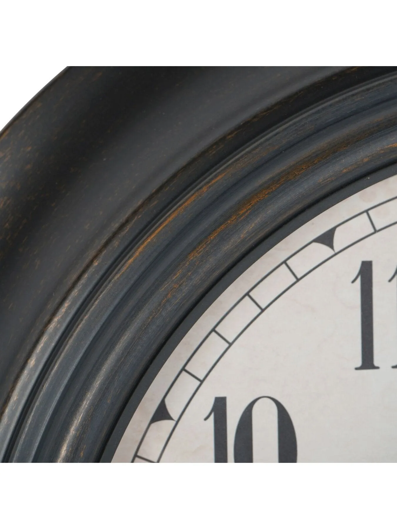 Outdoor Wall Clock with Weather Display - Black