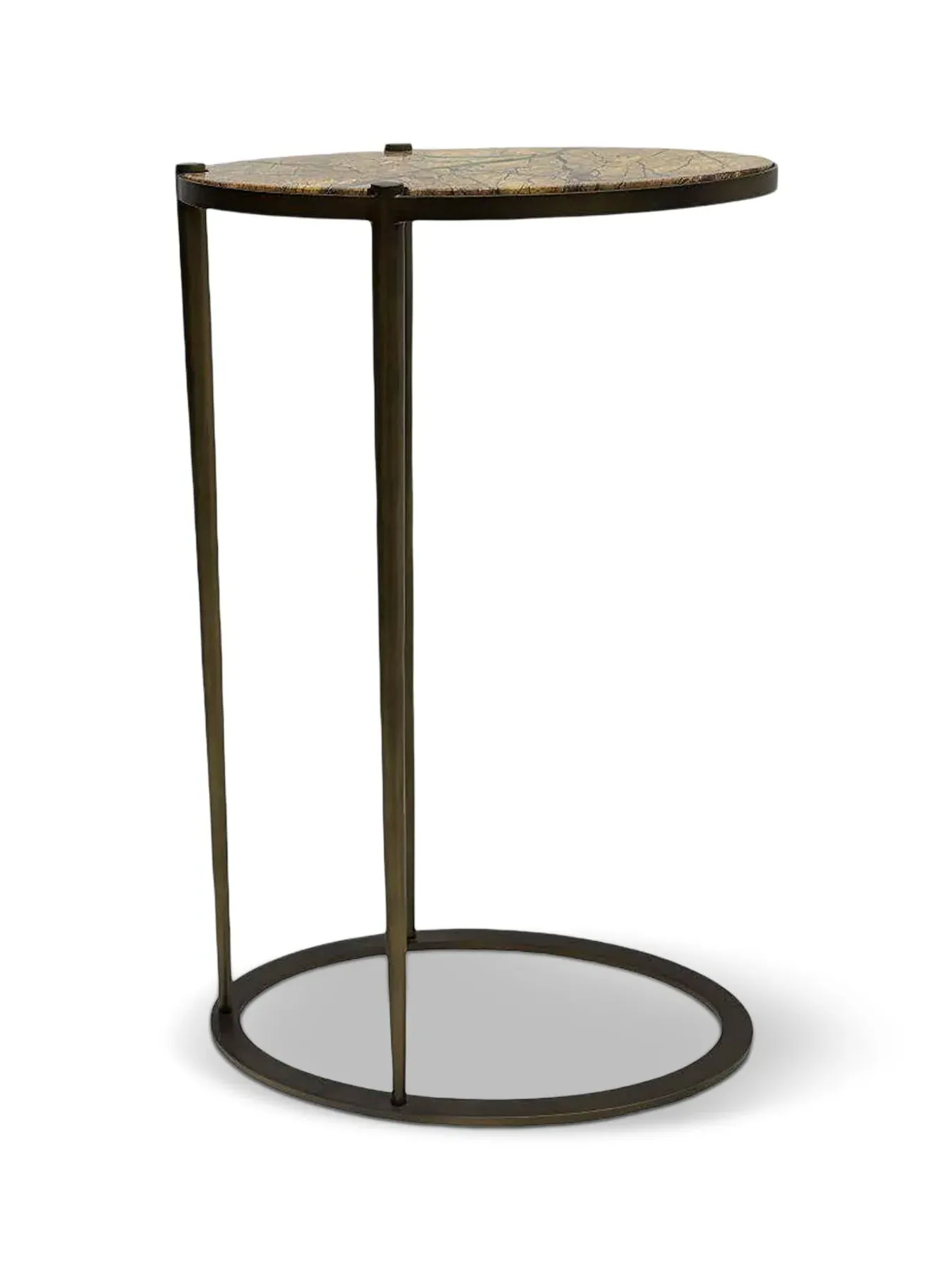 Oval Accent Table - Forest Brown, Marble image