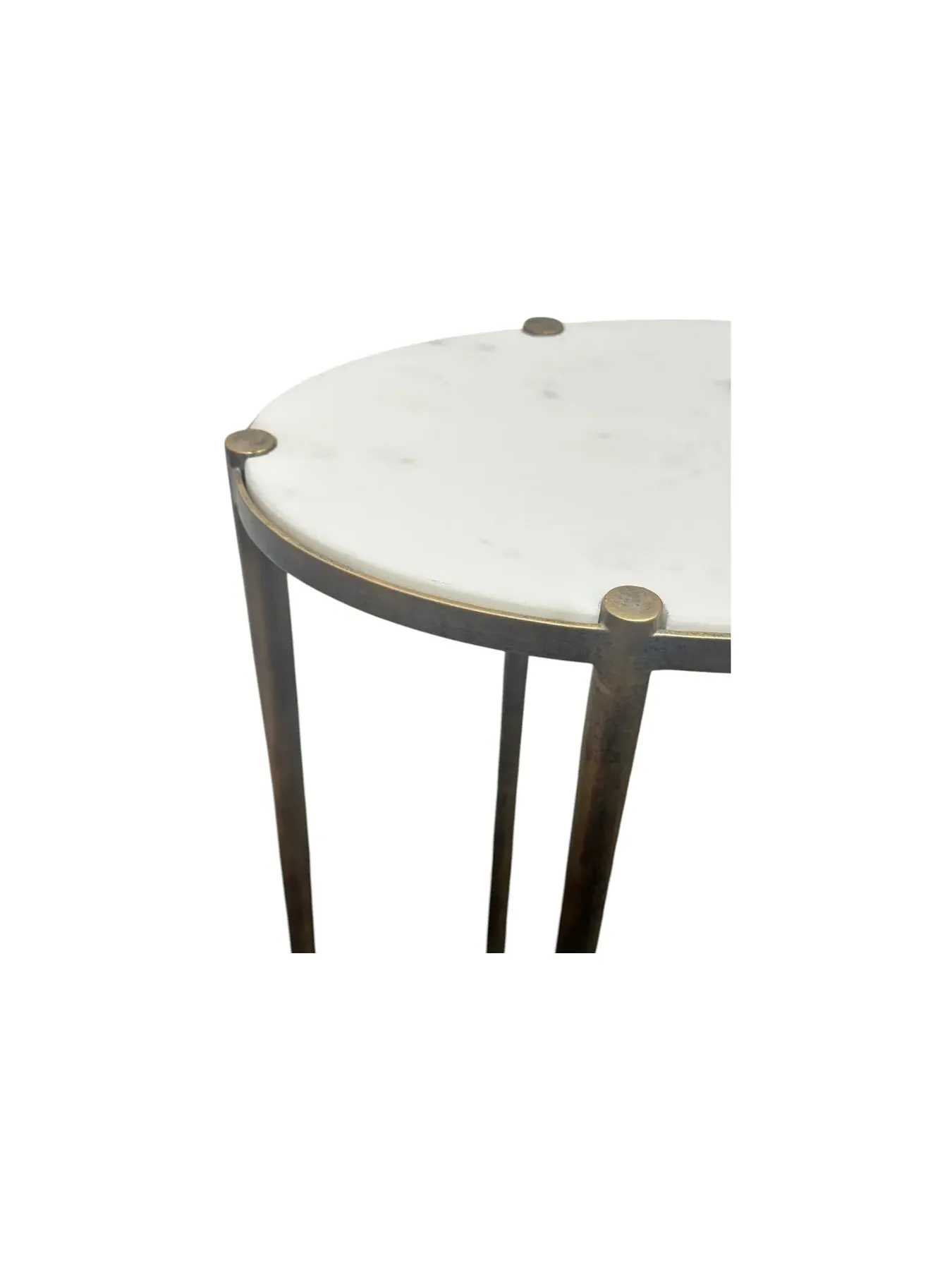 Oval Accent Table - White, Banswara Marble