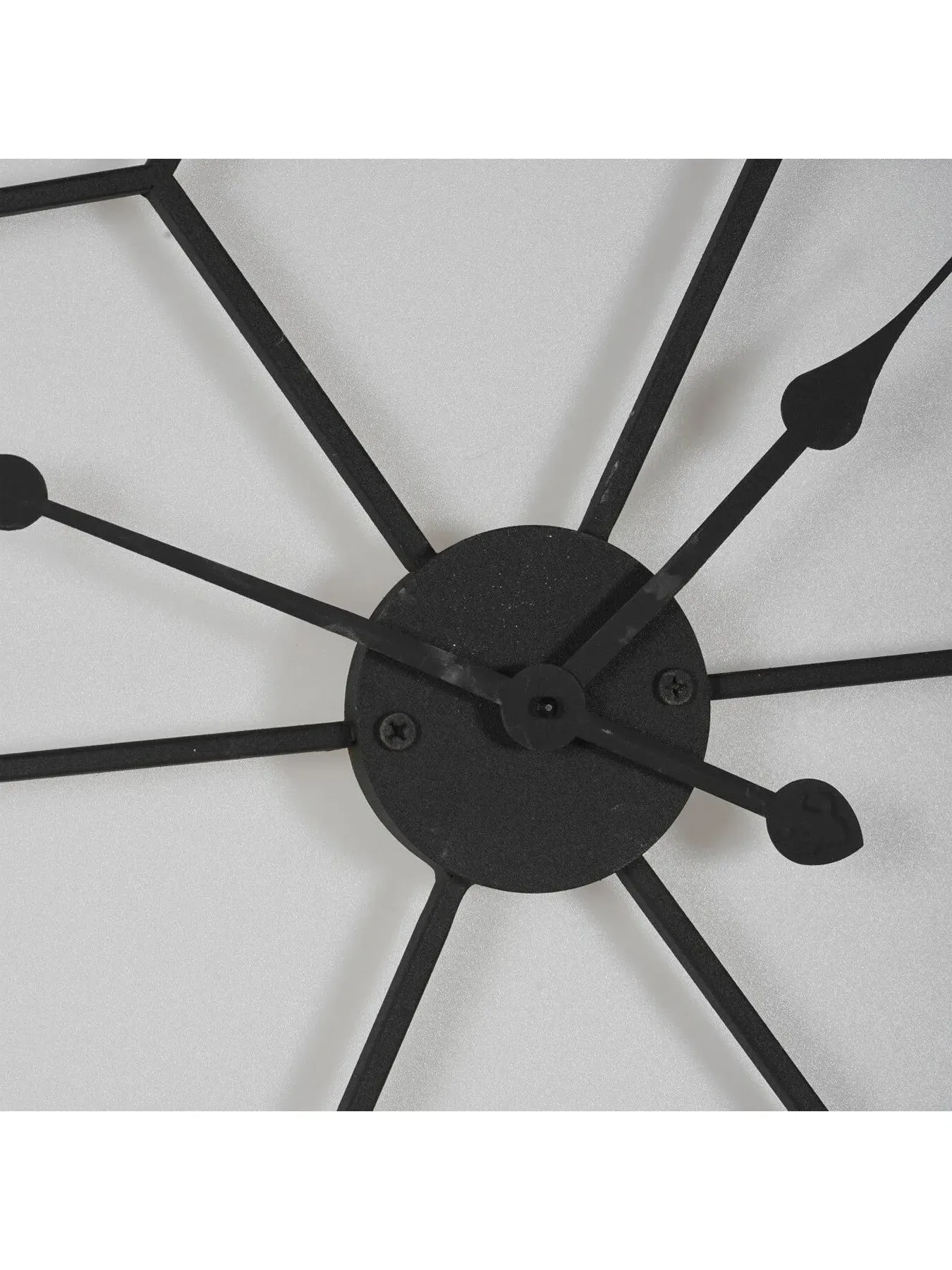 Oversized Backlit Wall Clock - Antique Black, Iron