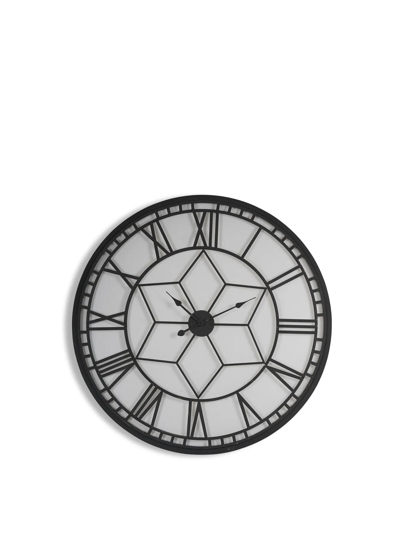 Oversized Backlit Wall Clock - Antique Black, Iron image