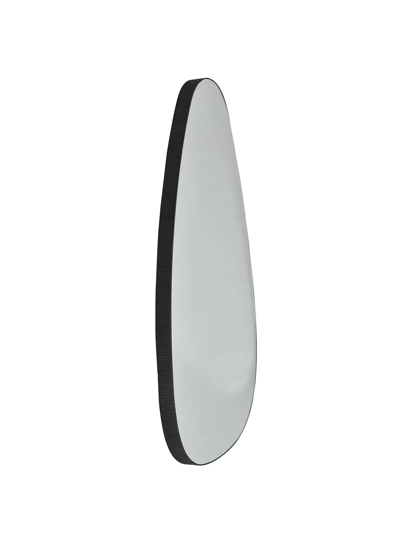 Oversized Metal Framed Mirror - Brown, Oak Wood