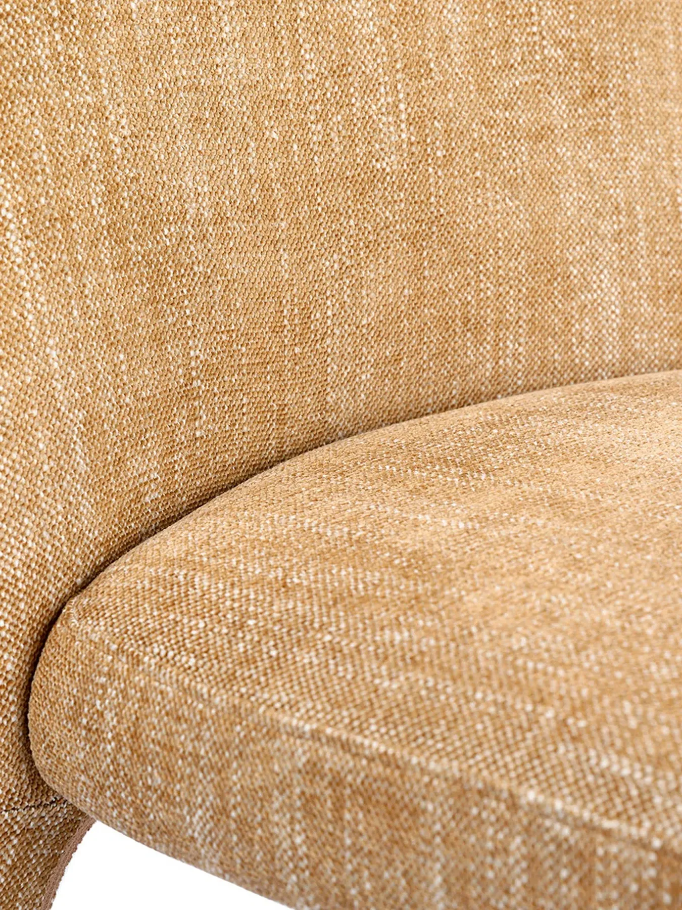 Pair Upholstered Dining Chairs - Beige, Fabric