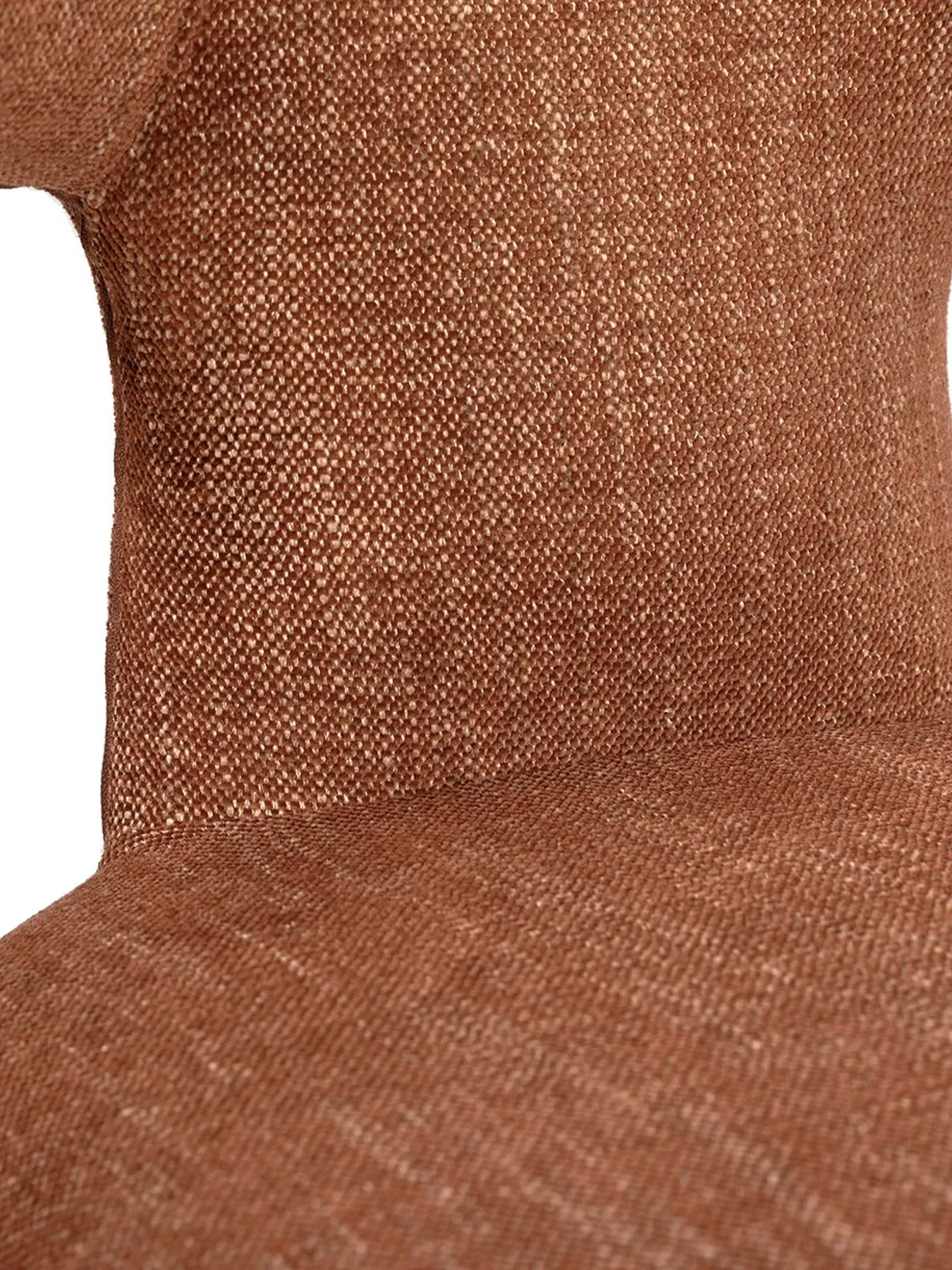 Pair Upholstered Dining Chairs - Brown, Fabric