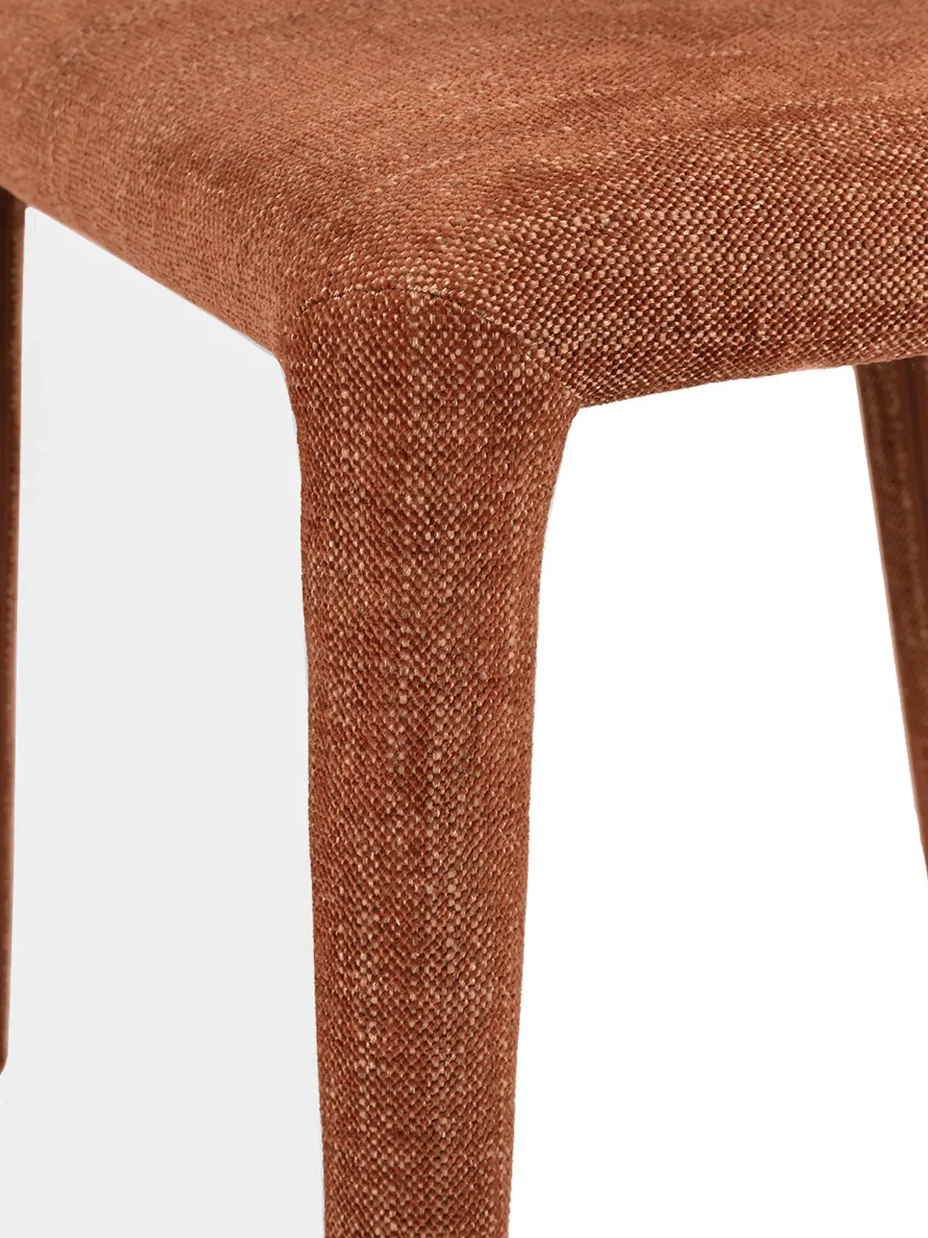 Pair Upholstered Dining Chairs - Brown, Fabric