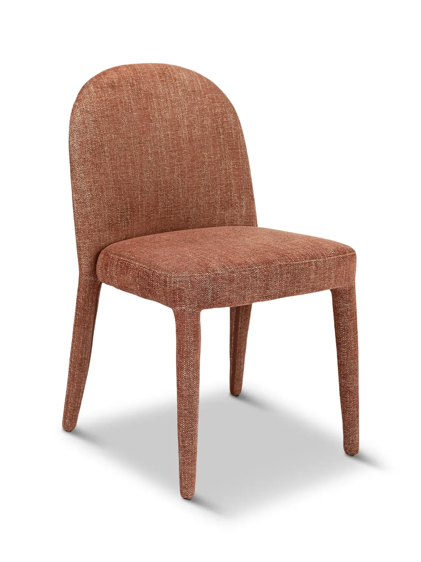 Pair Upholstered Dining Chairs - Brown image