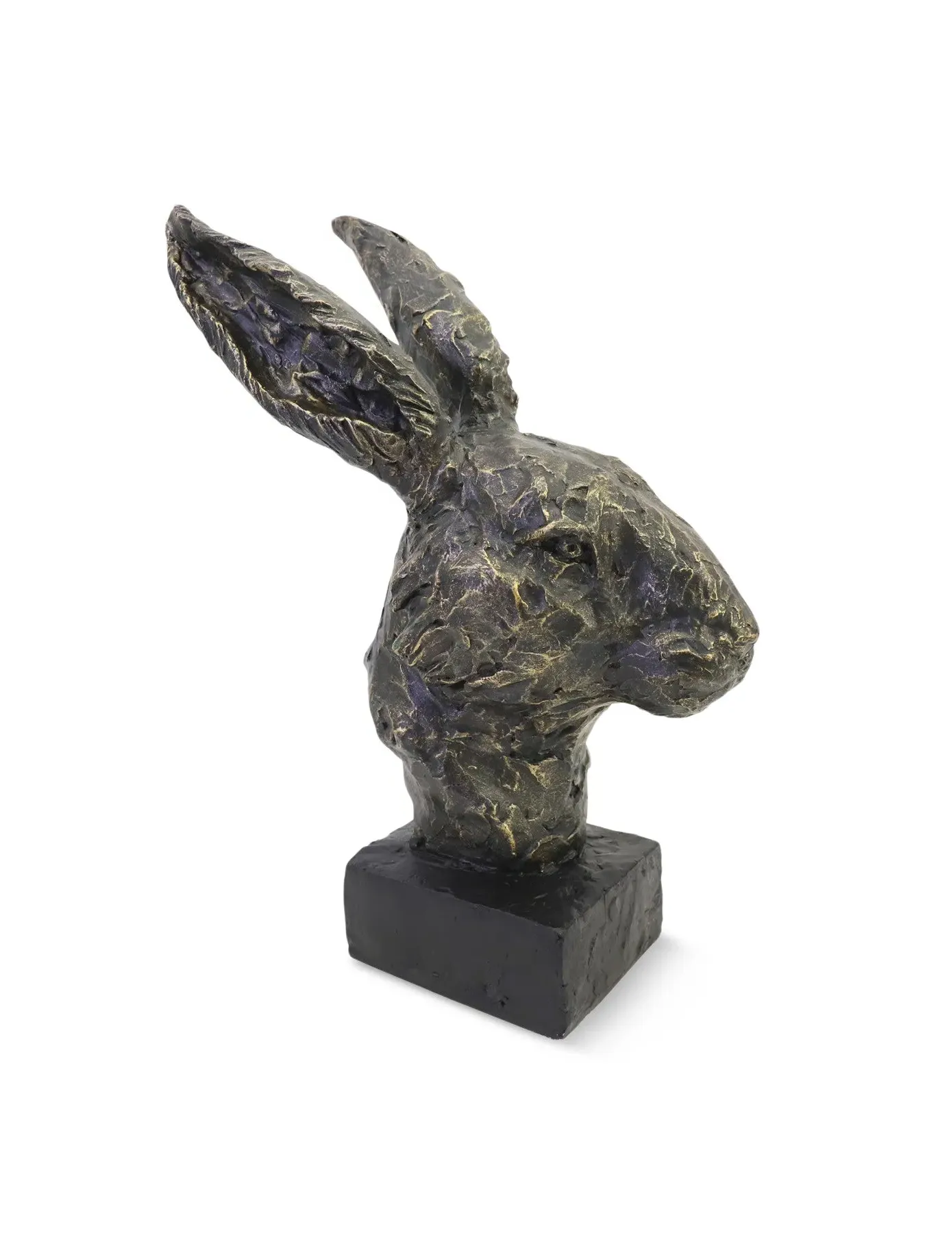 Rabbit Head Sculpture - Bronze image