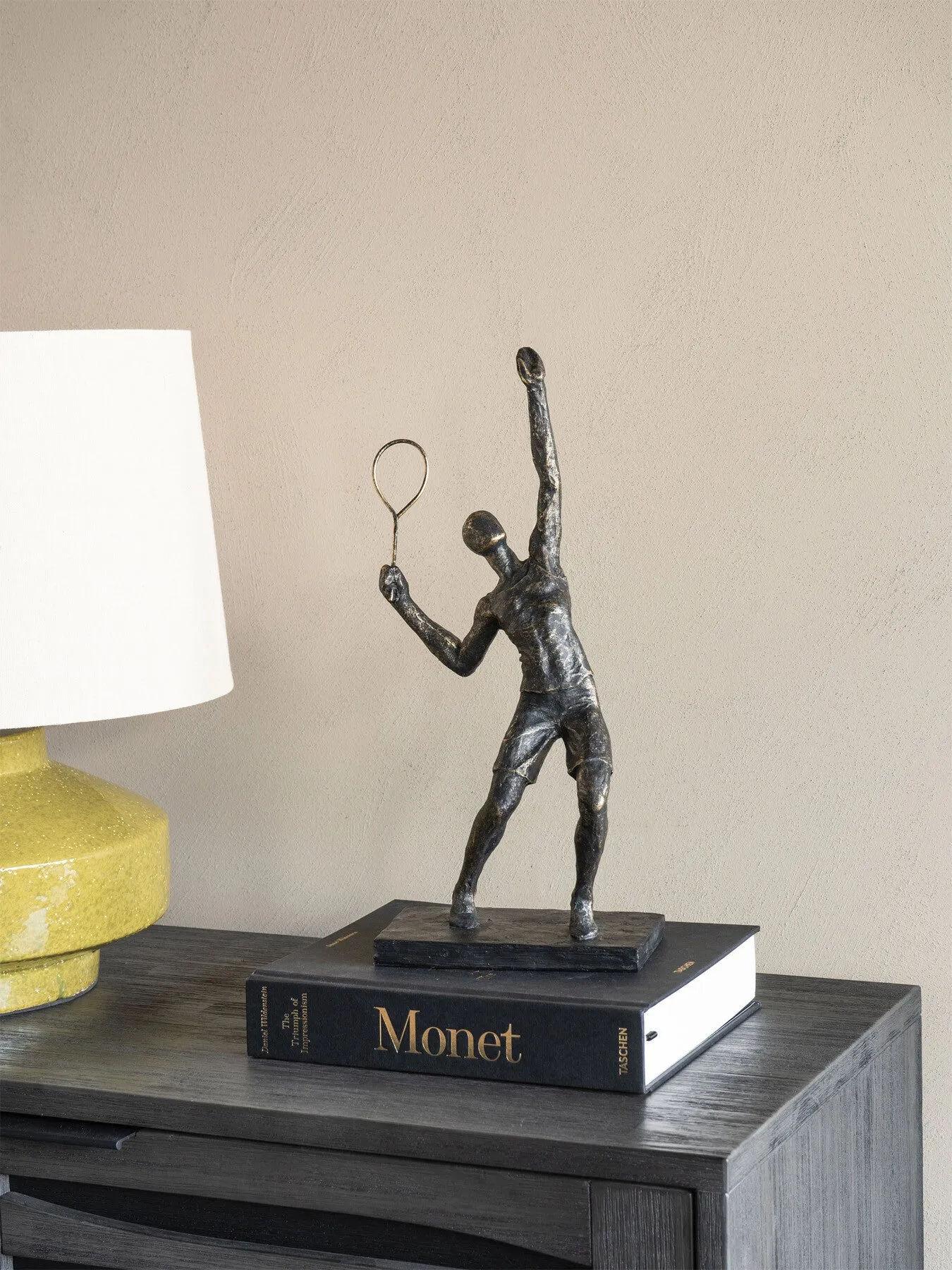 Racquet Player Sculpture - Bronze