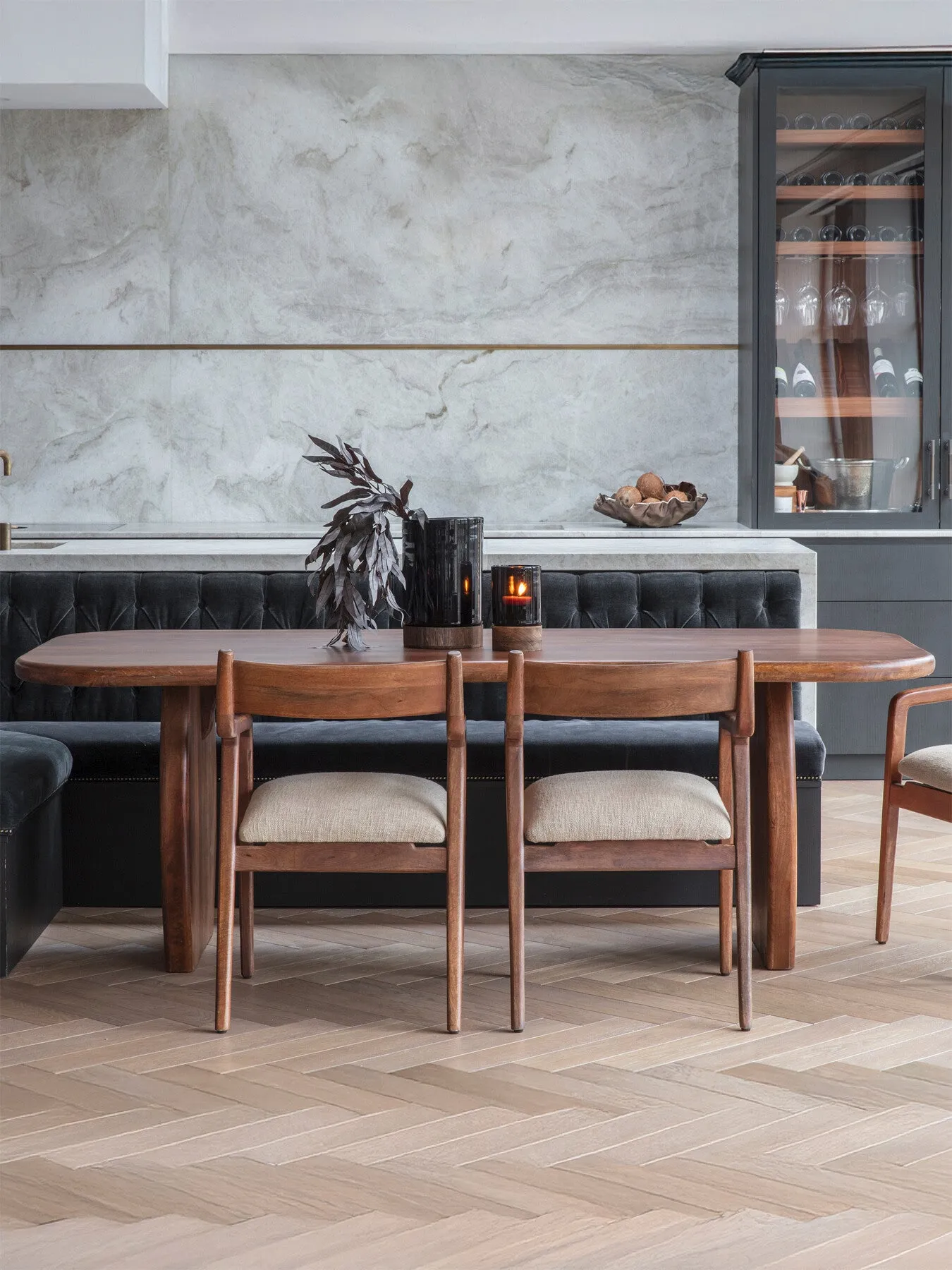 Rectangular Dining Table - Brown, Wood