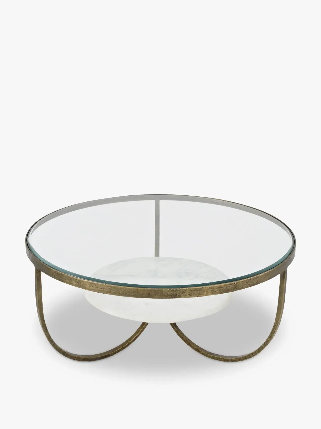 Round Coffee Table - Gold, Marble image