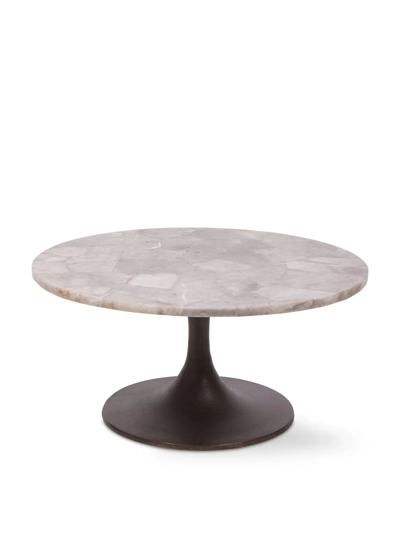 Round Coffee Table - Grey, Smokey Quartz image