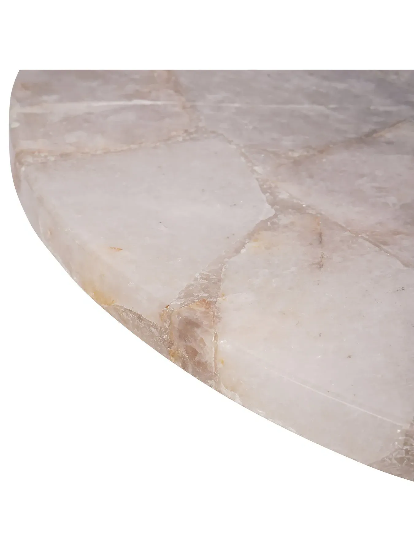 Round Side Table - Grey, Smokey Quartz