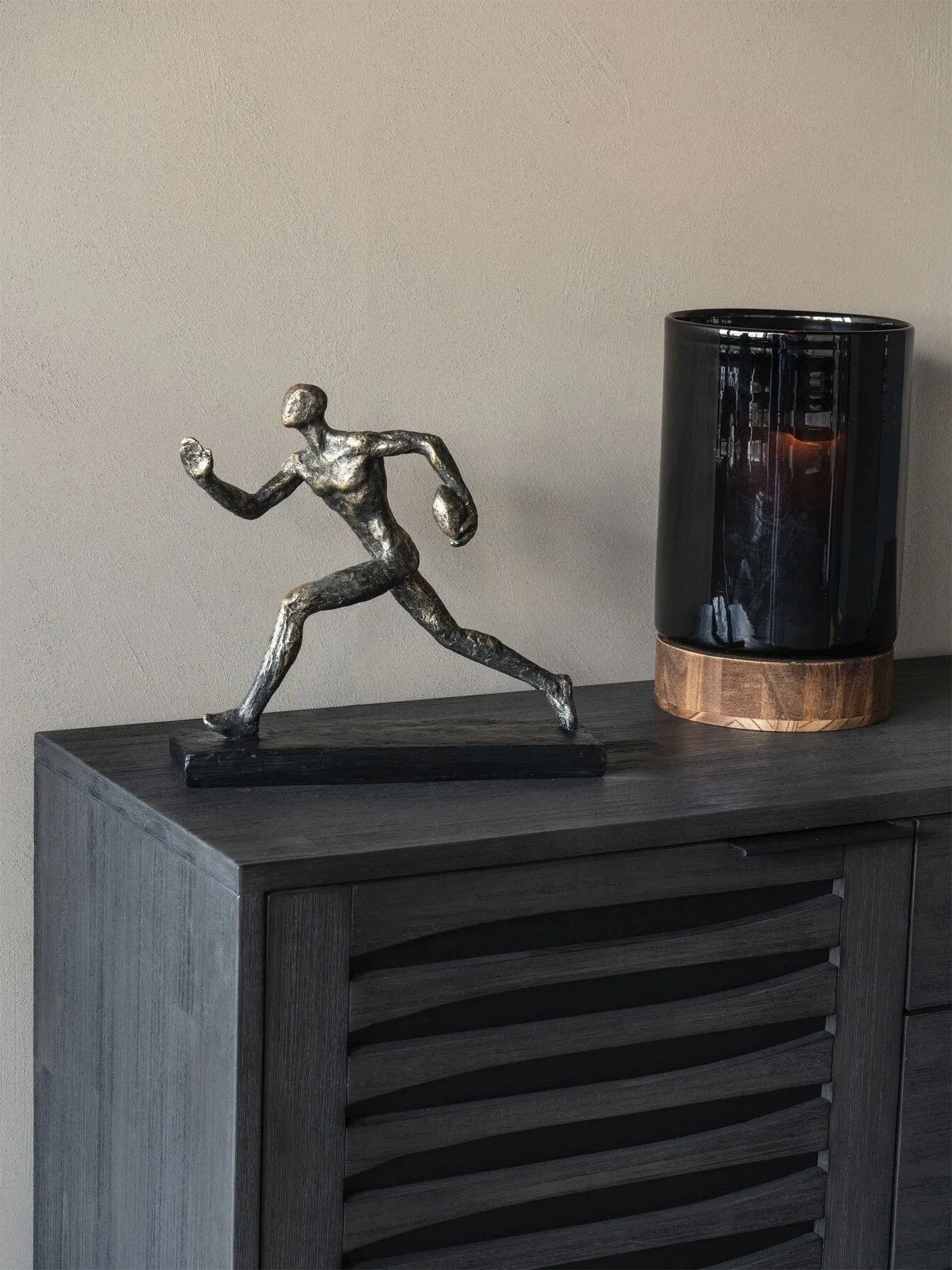 Rugby Player Sculpture - Bronze