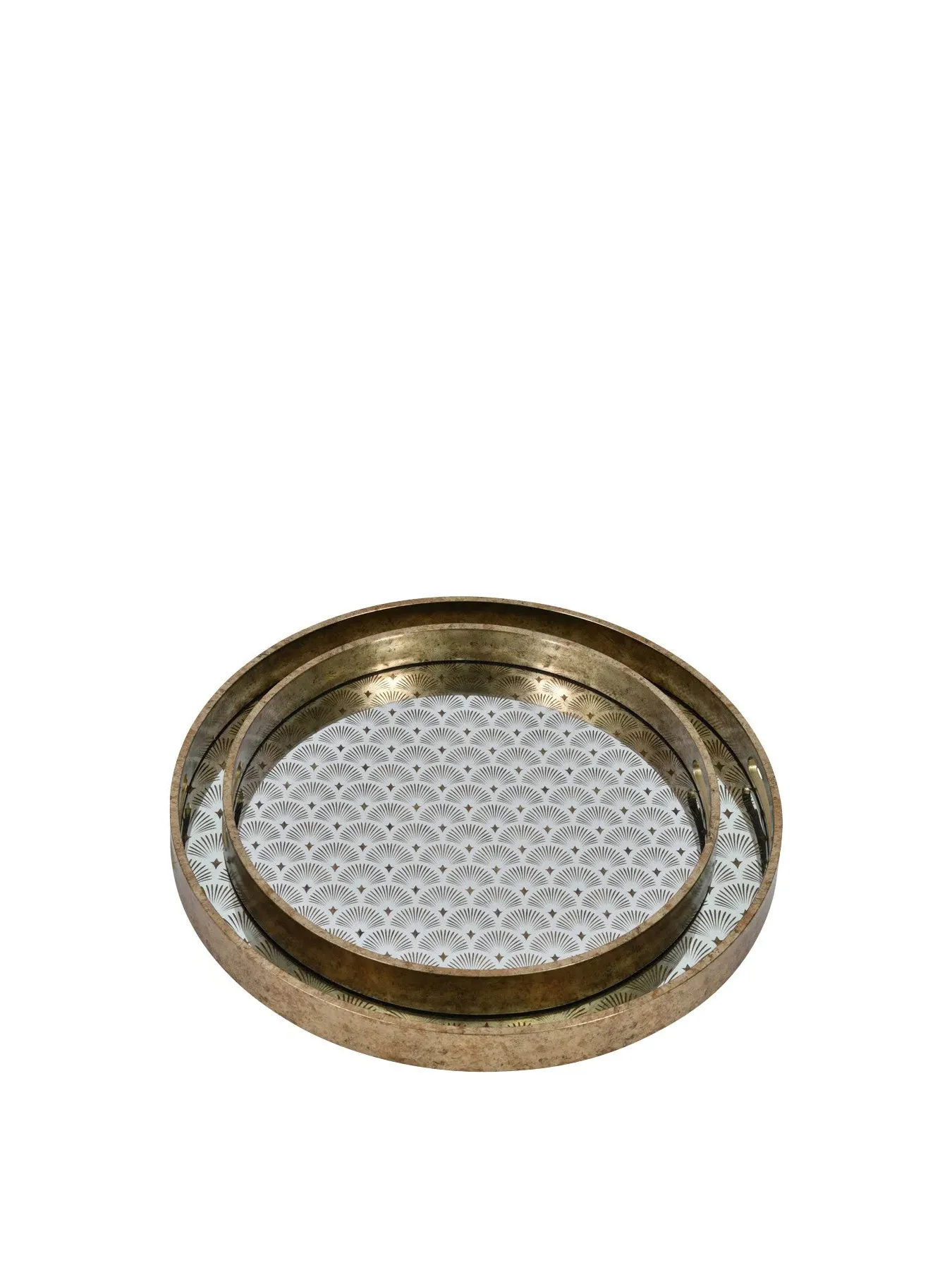 Scallop Tray Set of 2 - Gold