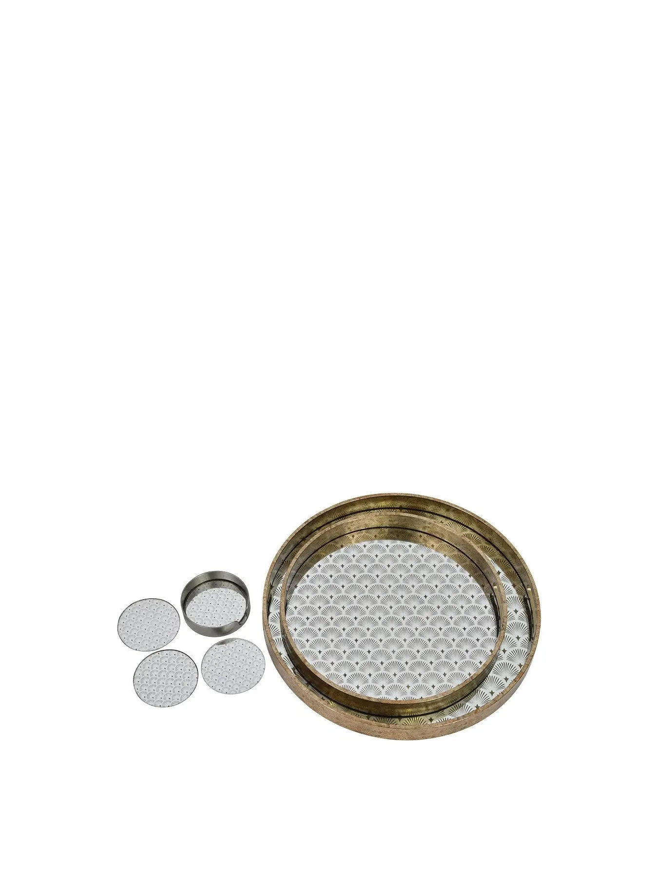 Scallop Tray Set of 2 - Gold