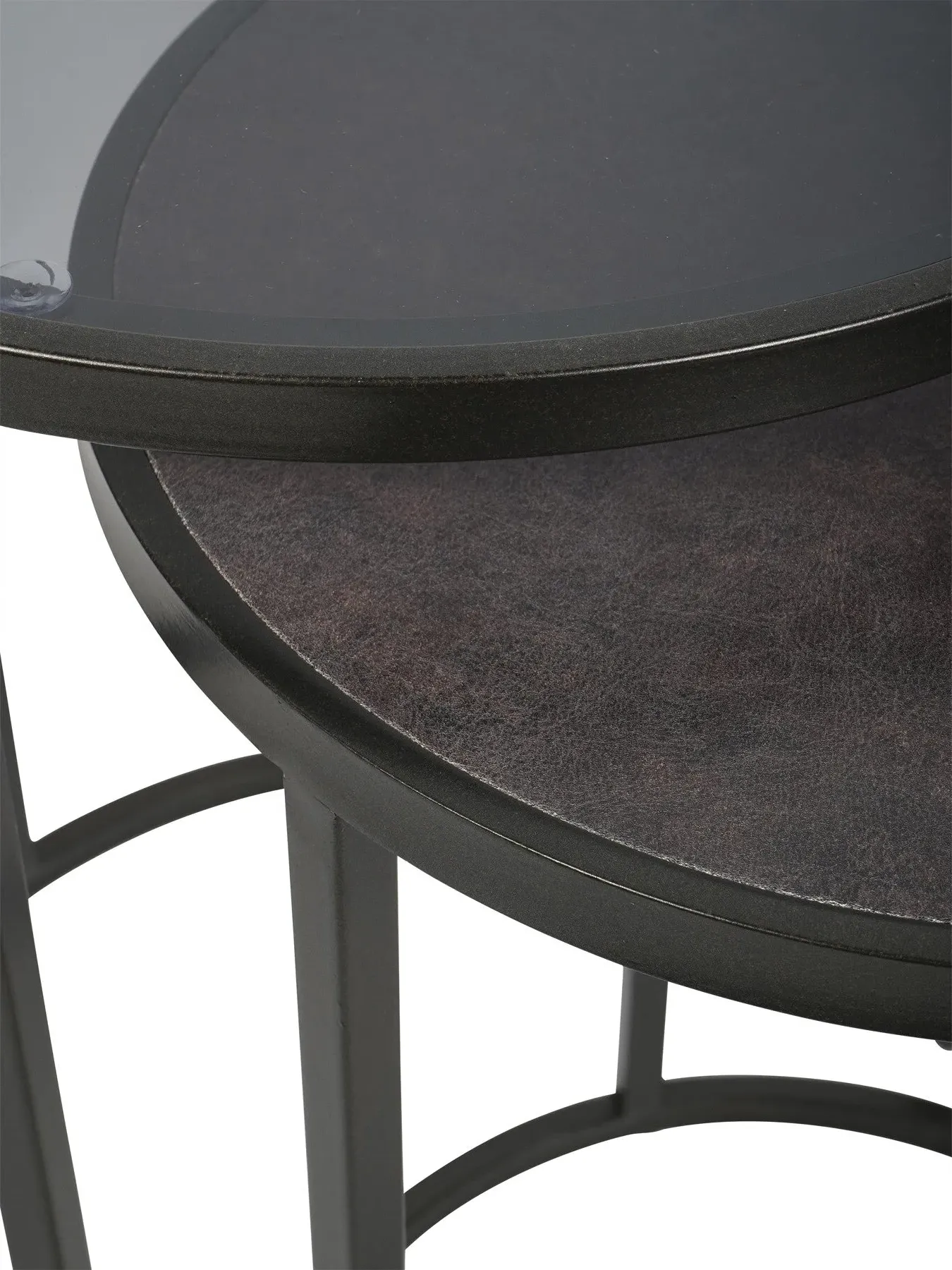 Set of 2 Nesting Side Tables - Black