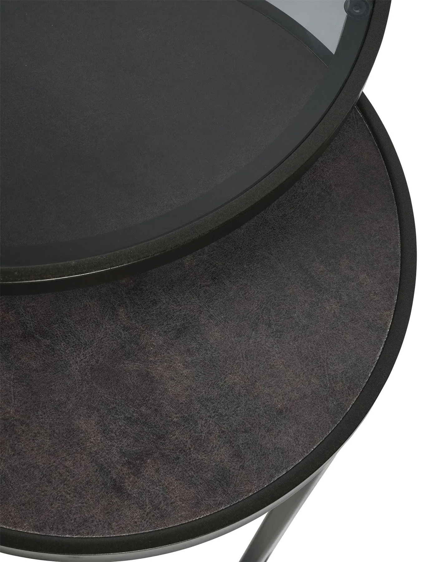 Set of 2 Nesting Side Tables - Black