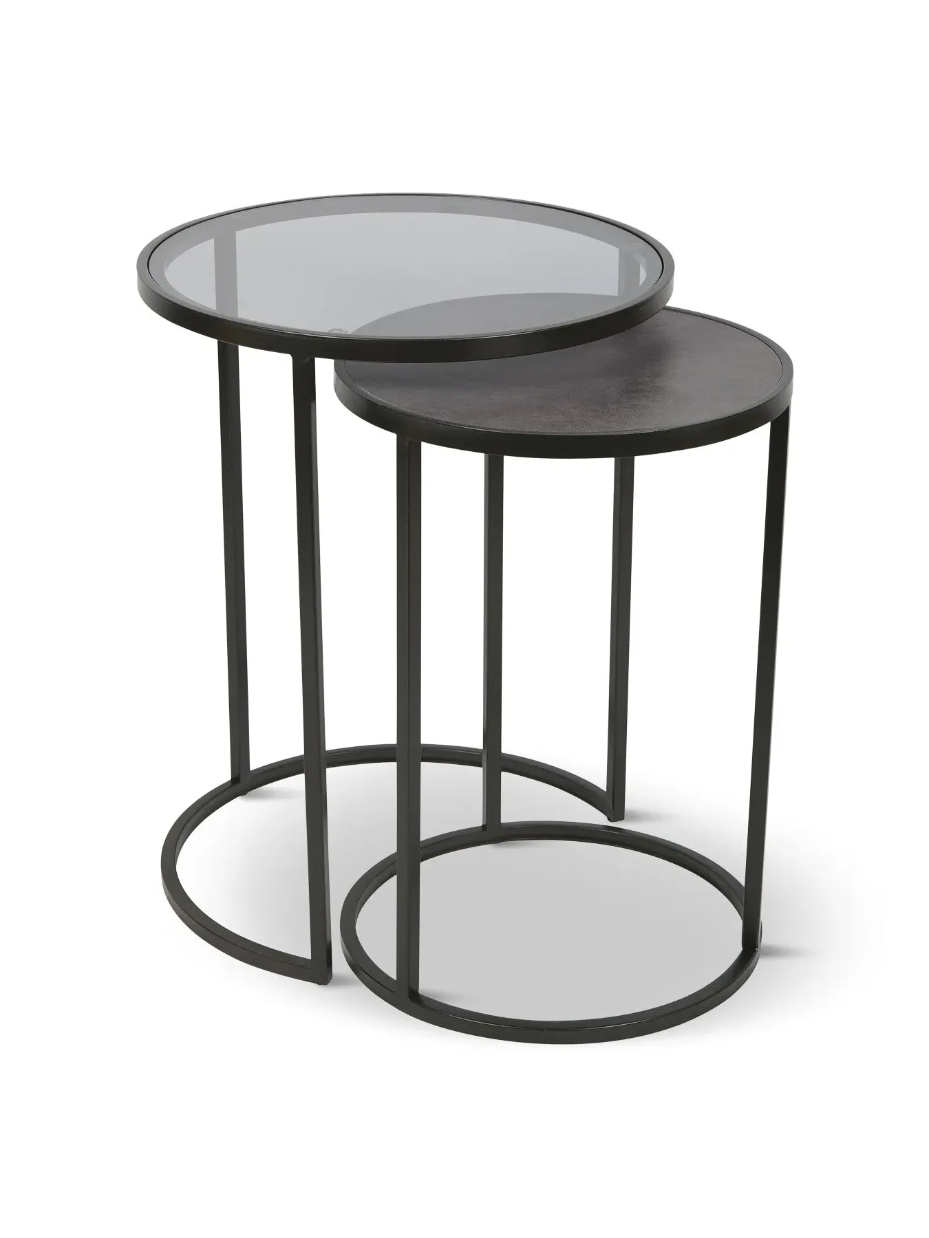 Set of 2 Nesting Side Tables - Black image