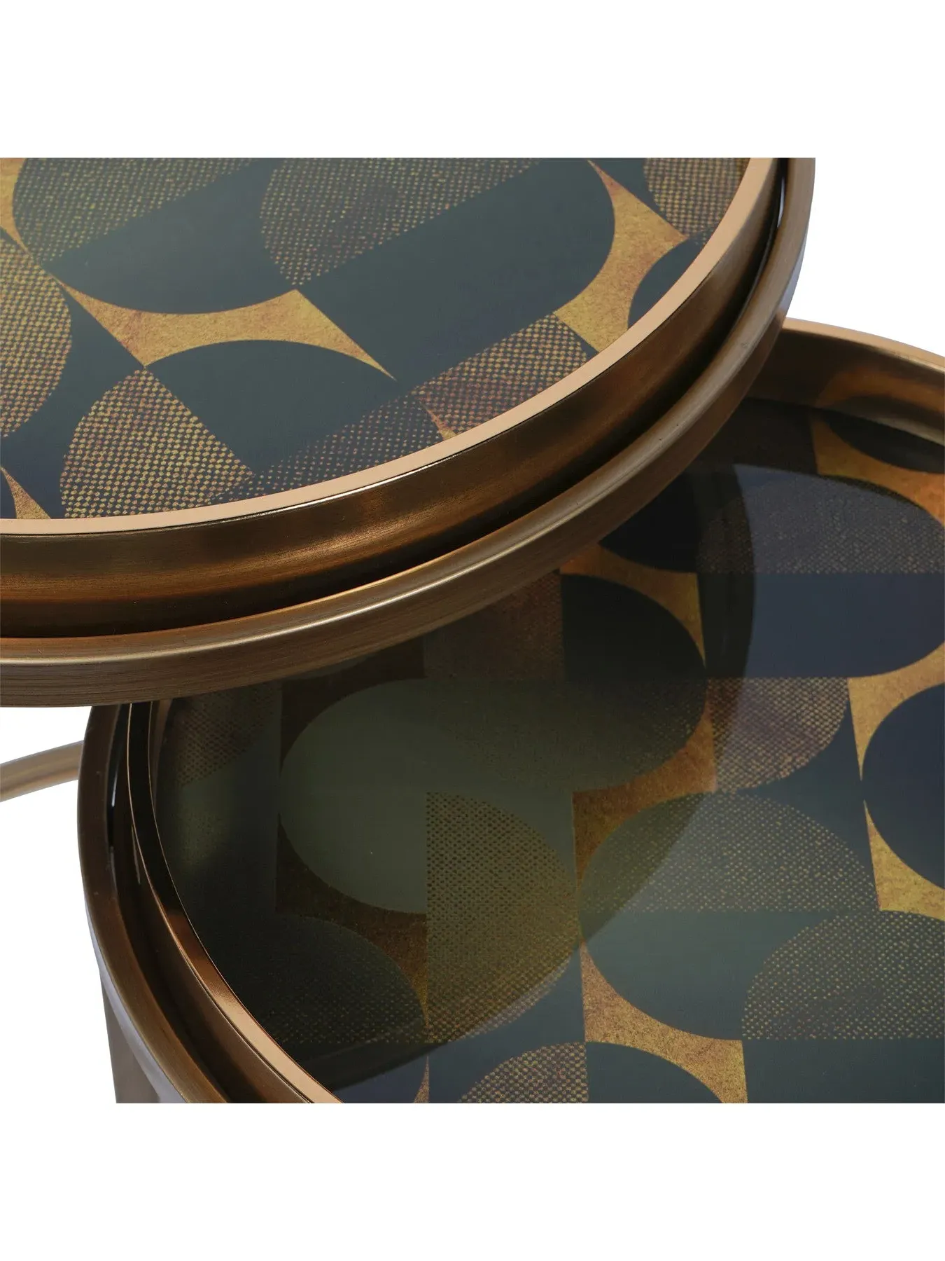 Set of 2 Side Tray Tables - Multi Pattern