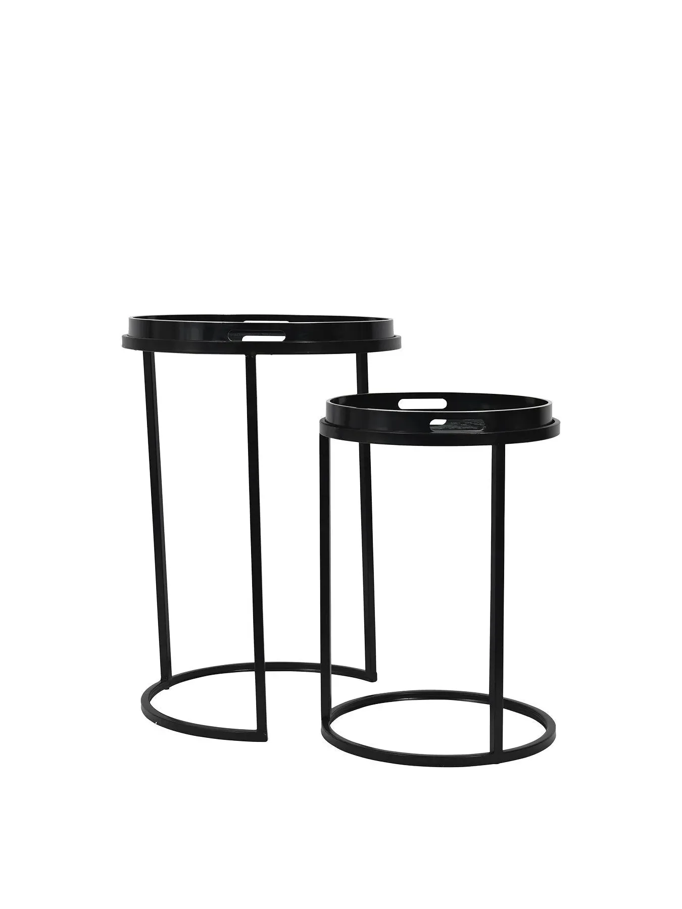 Set of 2 Tray Tables - Black